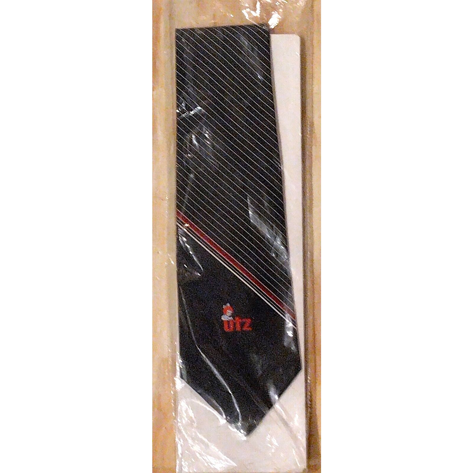 The Unbranded Brand UTZ Men's Promotional Pin Striped Blue White Red Tie Size ONE SIZE - 1 Thumbnail
