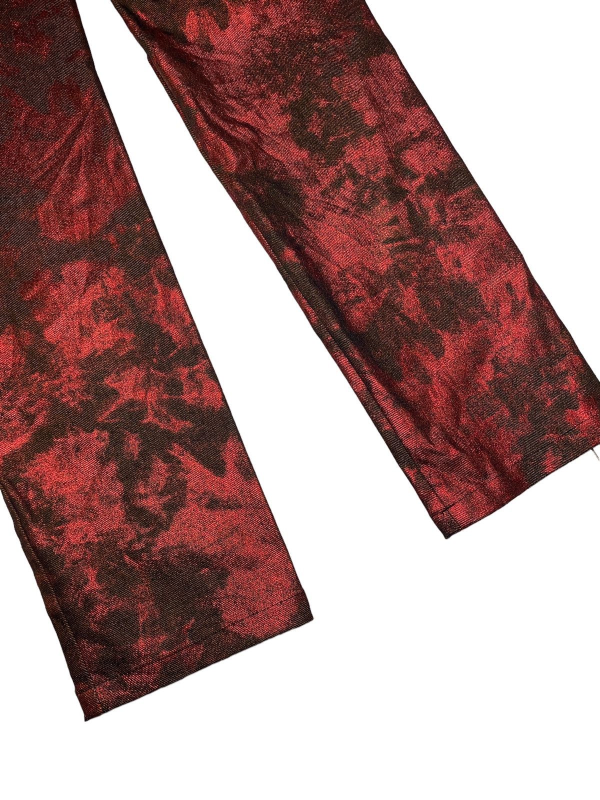 Hysteric Glamour 2000's Indibuni Wax Dyed Maroon Flared Pants Size US 29 - 12 Thumbnail