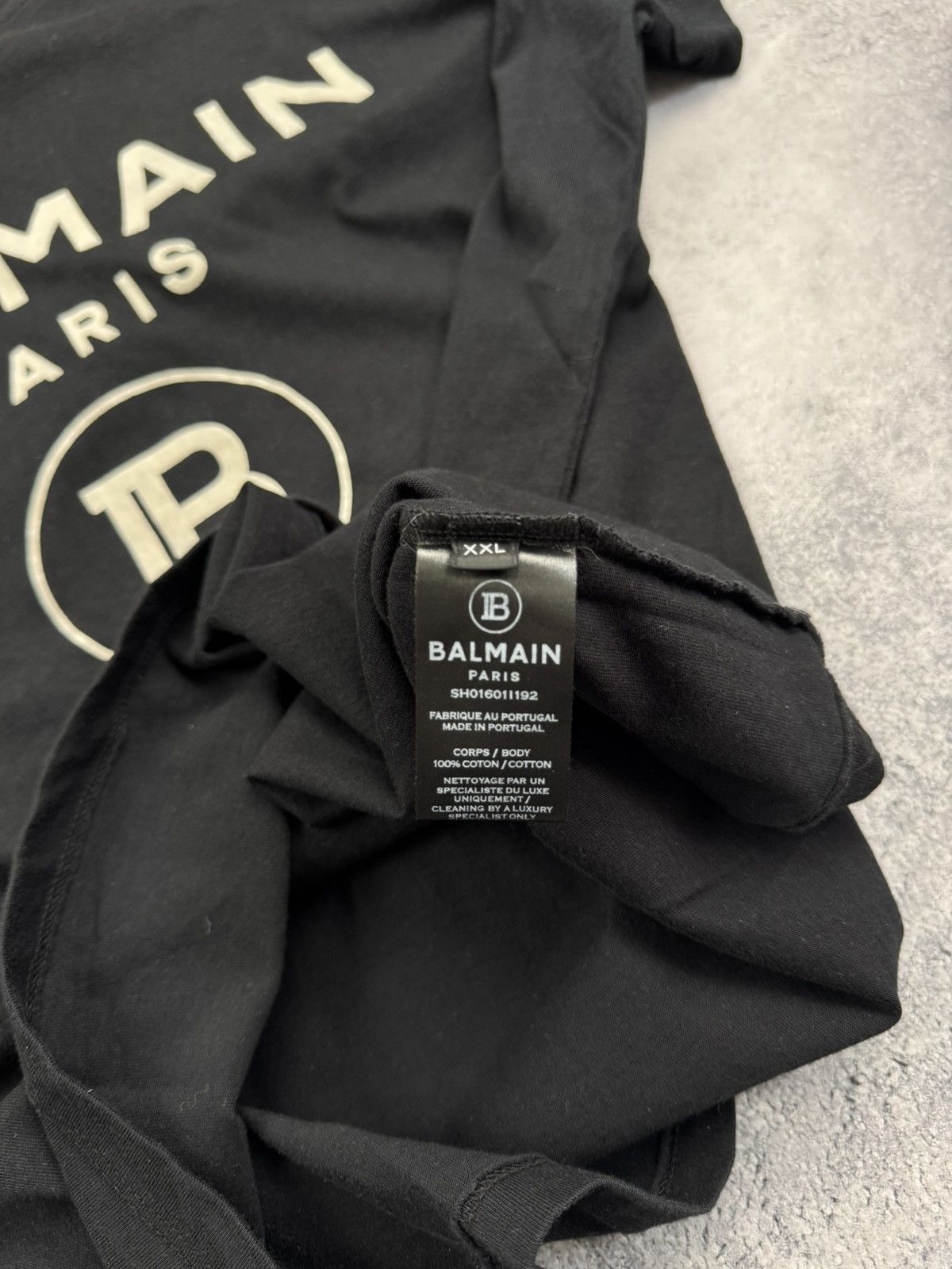 Balmain Balmain t-shirt Men Center Logo PARIS BLACK tee size XXL Size US XXL / EU 58 / 5 - 10 Thumbnail