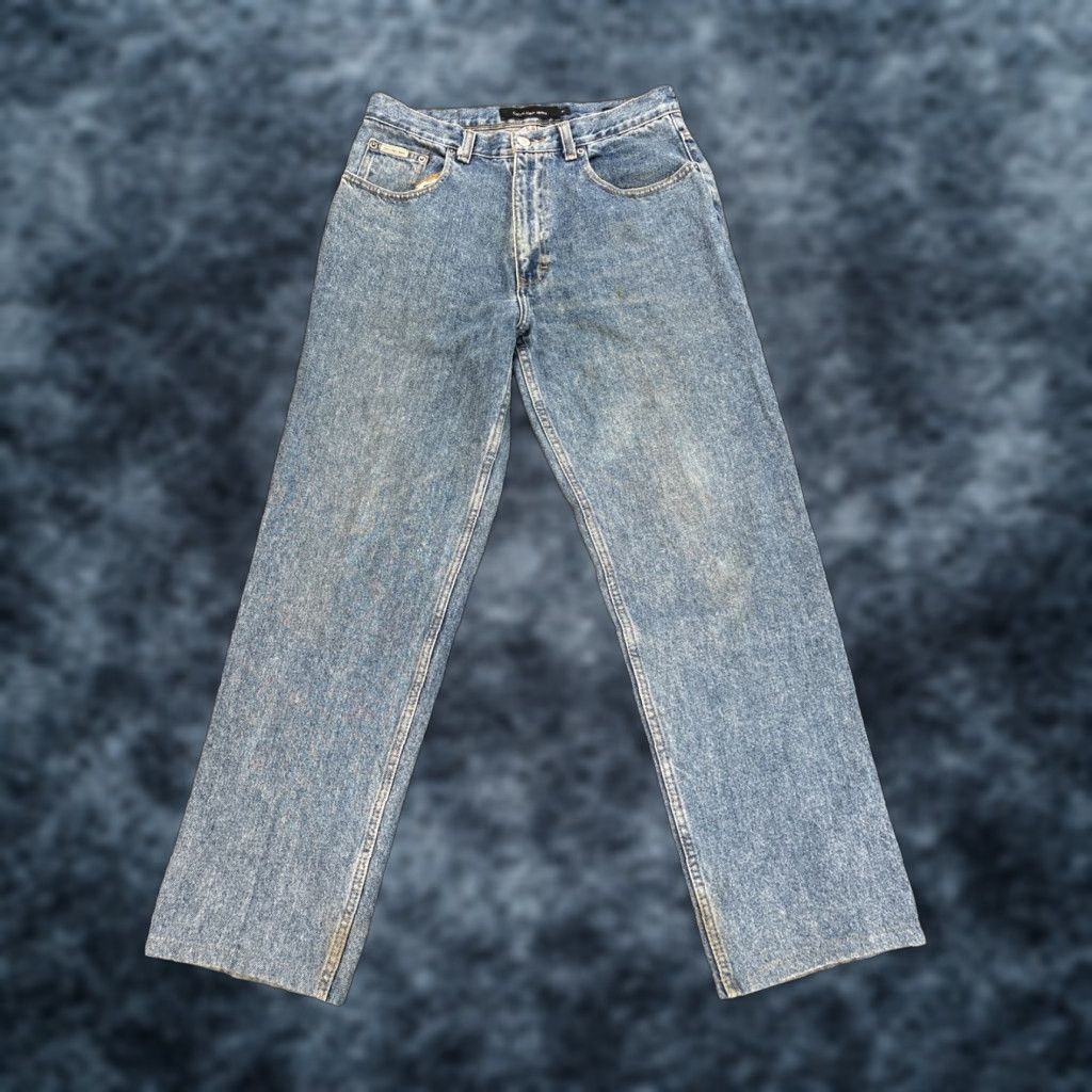 Calvin Klein VINTAGE Calvin Klein Jeans Size 31x28 Regular Men Blue Stone Wash Easy Fit Straight 31 28 Mens Jeans Size US 31 - 1 Thumbnail
