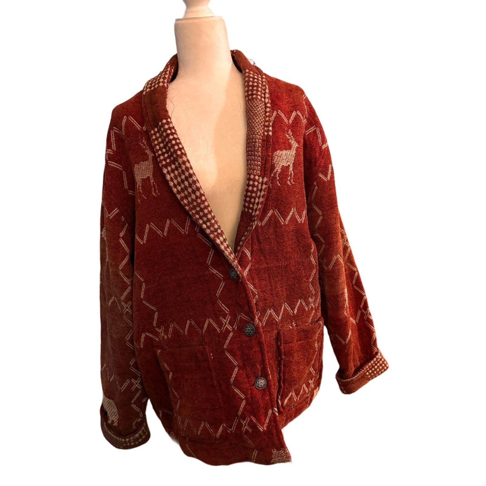 Northern Isles Northern Isles Native Blanket Jacket, Vintage, Size Large Size L / US 10 / IT 46 - 1 Thumbnail