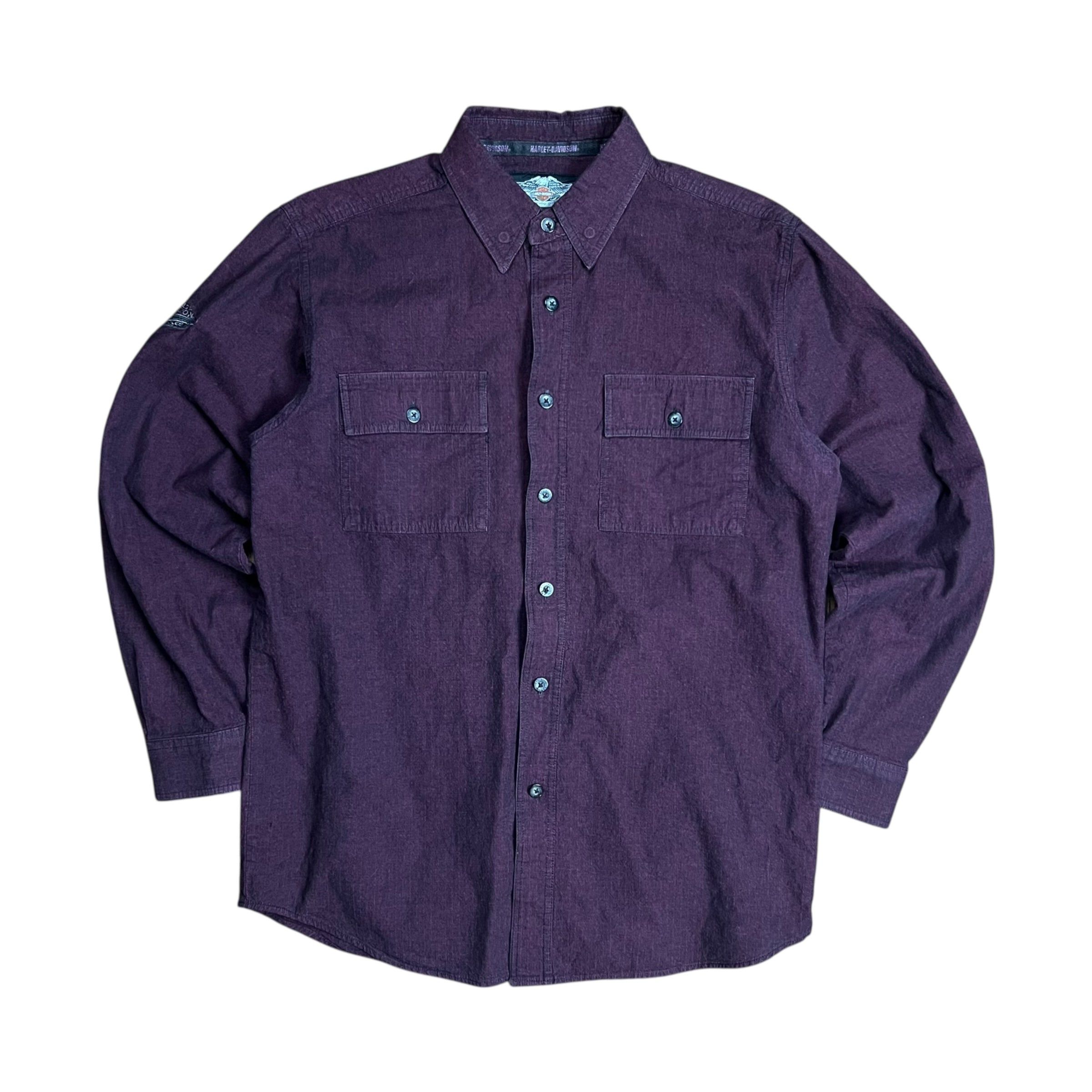 Harley Davidson Harley-Davidson Burgundy Button-up Shirt - L Size US L / EU 52-54 / 3 - 1 Thumbnail