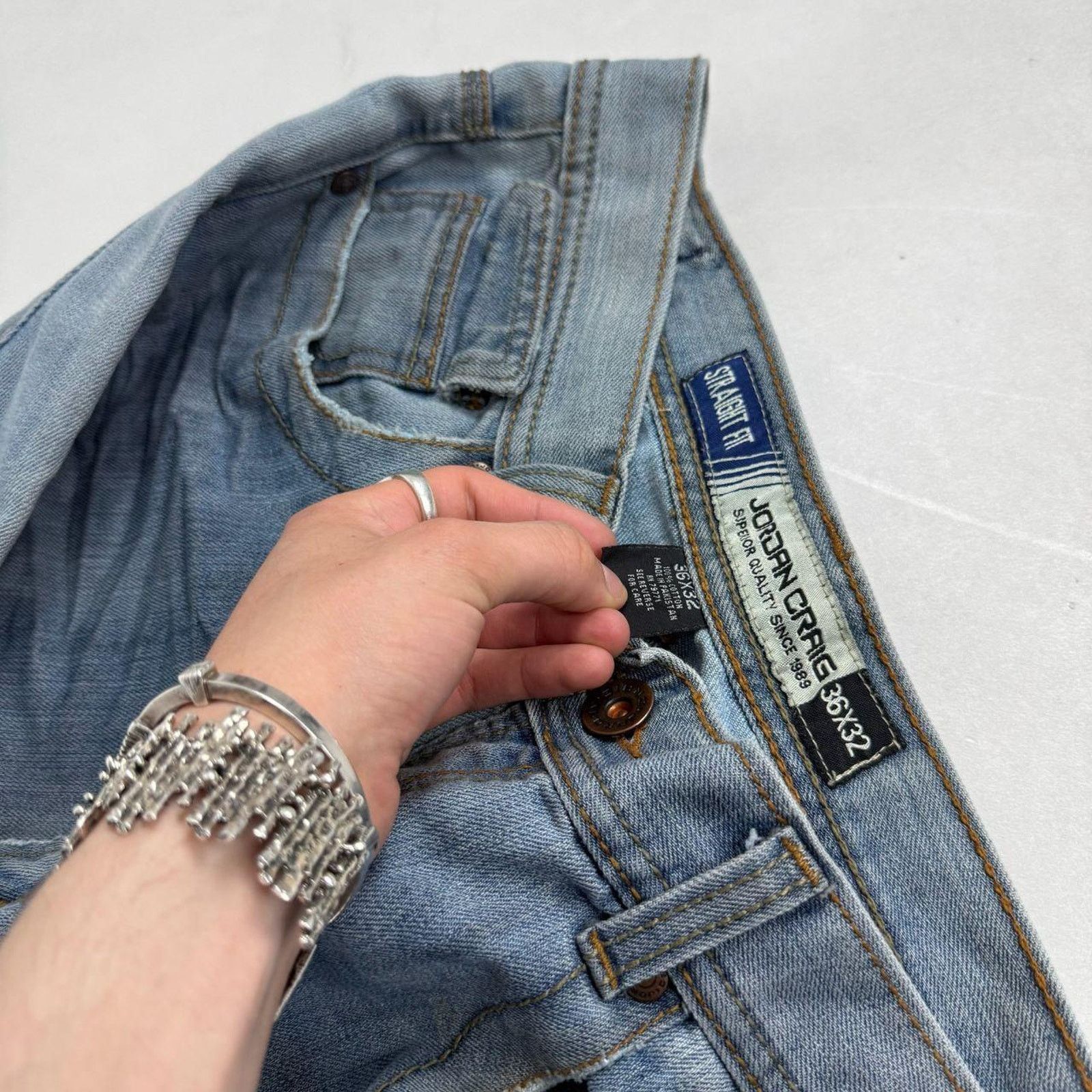 Japanese Brand × Jordan Craig × Vintage Vintage y2k jordan craig baggy wide leg archive grunge jeans Size US 36 / EU 52 - 6 Thumbnail