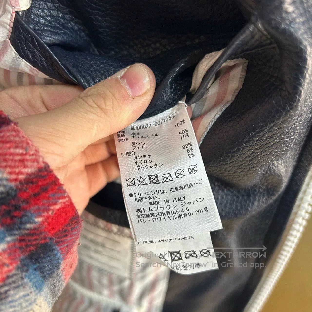 Thom Browne classic multicolor leather down jacket. Size US M / EU 48-50 / 2 - 5 Thumbnail