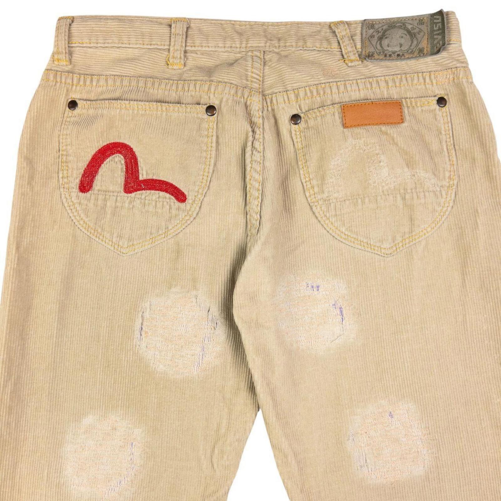 Vintage Evisu Embroidered Gull Corduroy Trousers Size W29