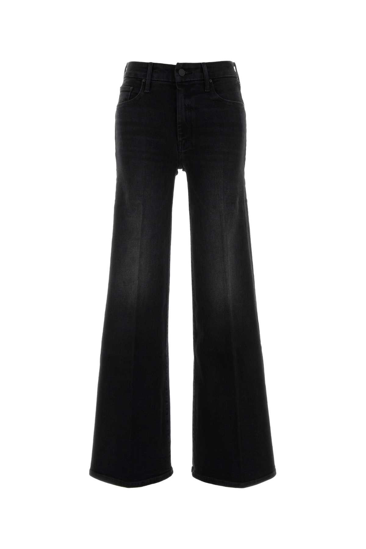 MOTHER Black Stretch Denim The Roller Sneak Jeans Size 31" - 1 Thumbnail