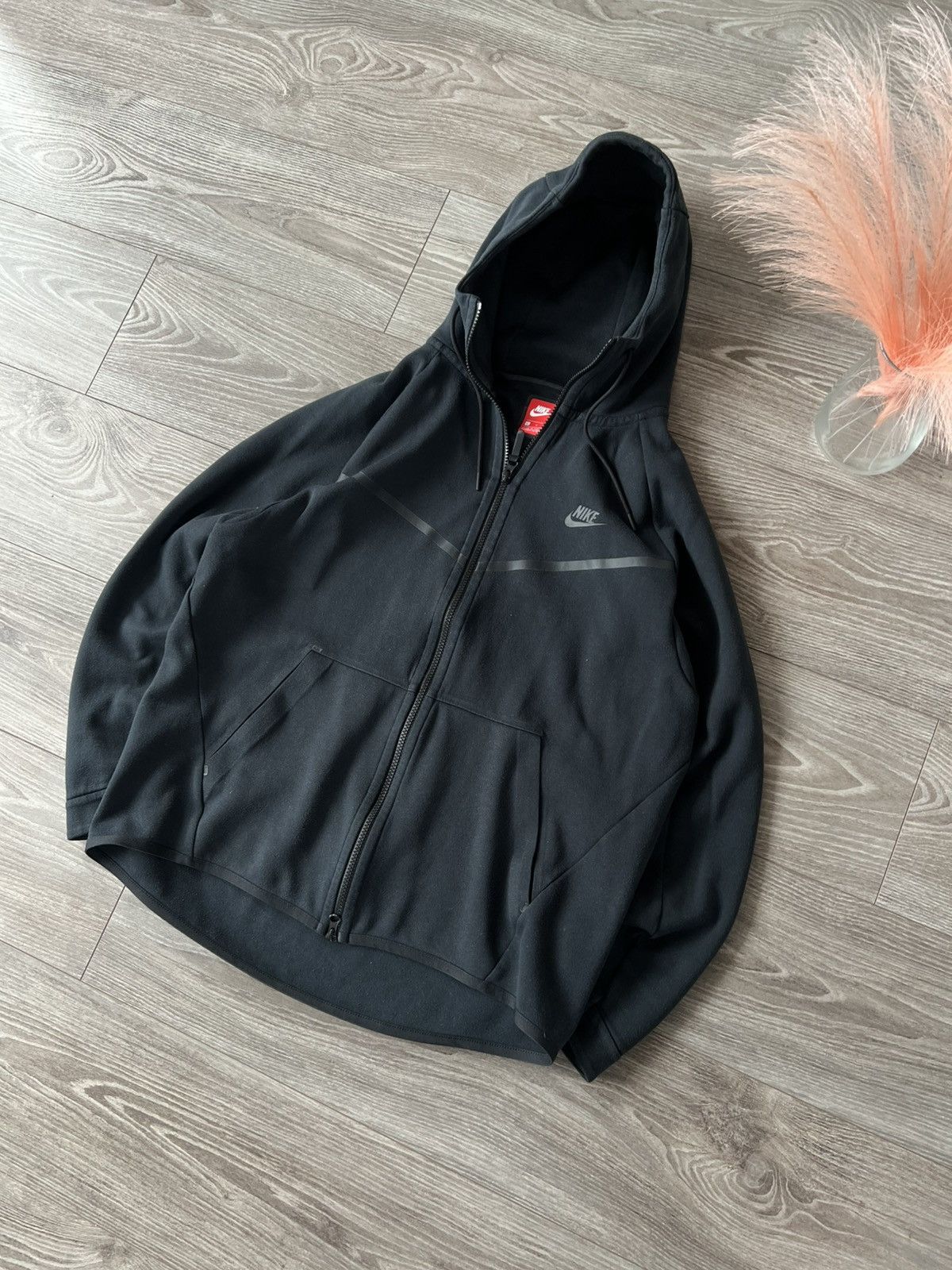 Designer × Nike ‼️Nike Tech Fleece Triple Black Windrunner Zip Hoodie‼️ Size US L / EU 52-54 / 3 - 6 Thumbnail