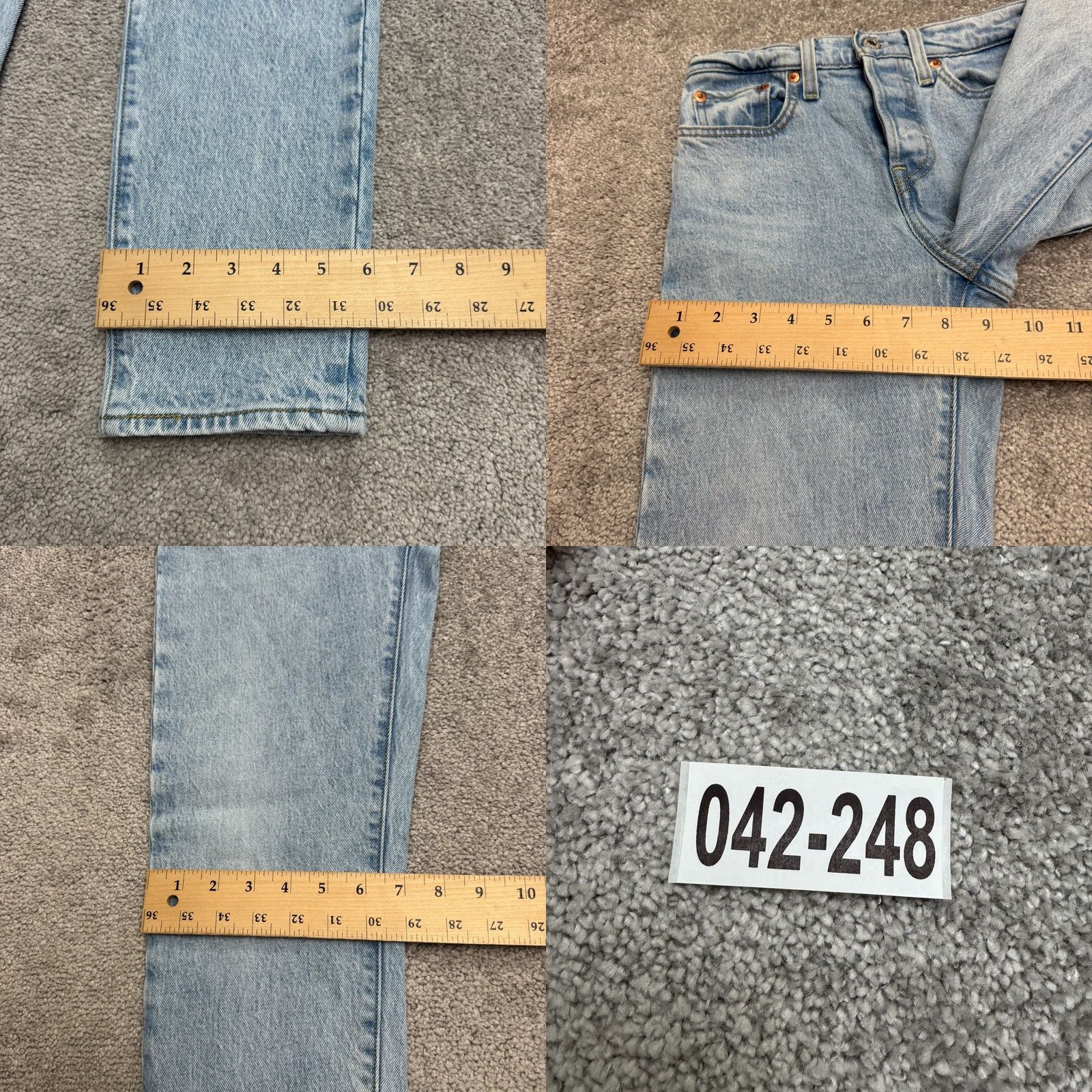 Levi's Levi's Wedgie Straight Jeans Womens 25 Blue Light Wash Stretch Button Fly Denim Size 42" / US 20 - 10 Thumbnail