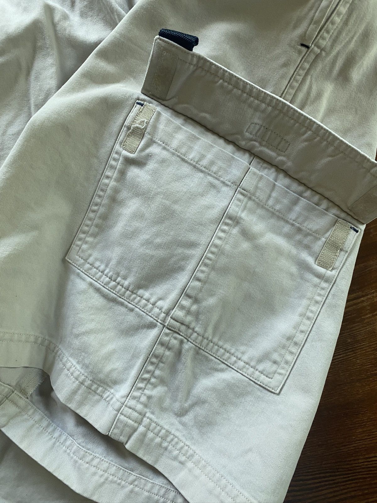 Ocean Pacific × Vintage Vintage 90’s Ocean Pacific Khaki Wide Leg Cargo Shorts Size US 36 / EU 52 - 8 Thumbnail