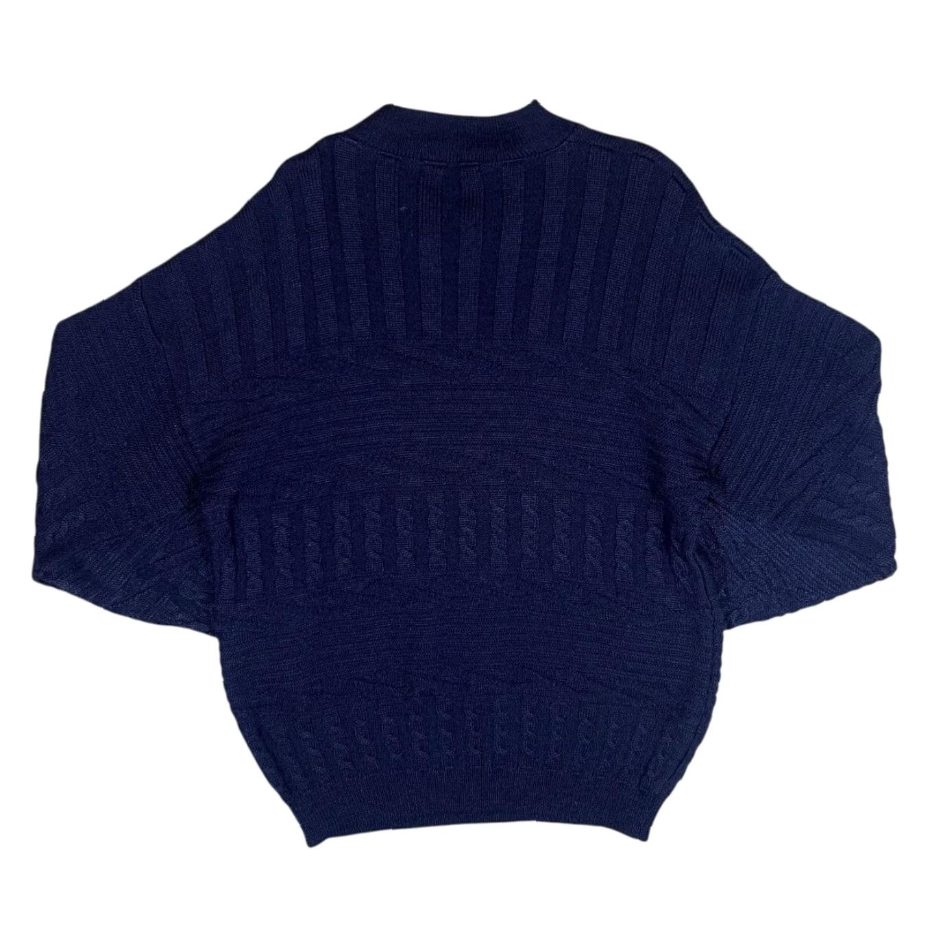 Marks & Spencer VINTAGE ST MICHAEL Marks & Spencer Cable Knit Jumper Mens Large 44 Navy Blue Wool Acrylic Knit Pullover 90s Size US L / EU 52-54 / 3 - 2 Thumbnail