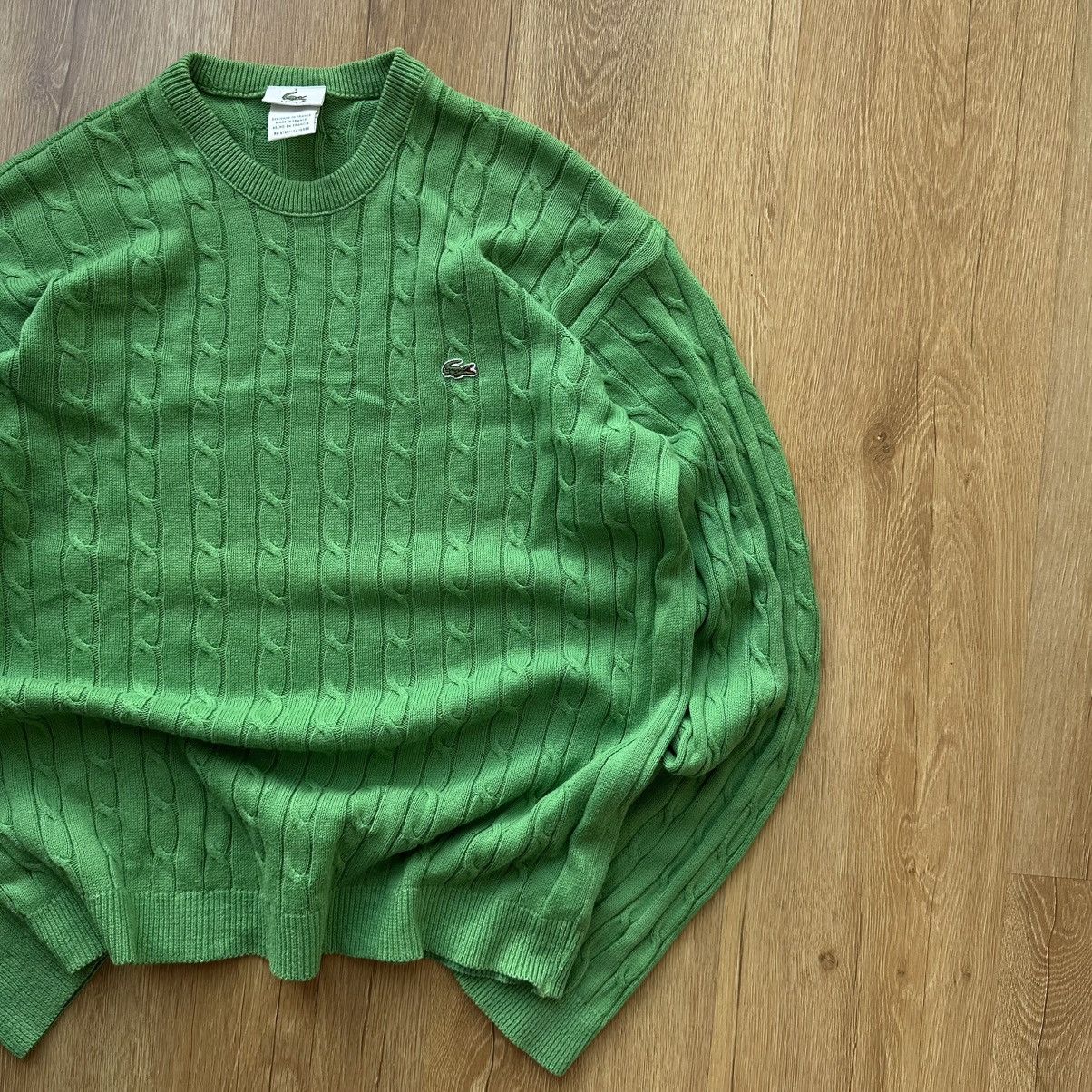 Lacoste Lacoste Cable Knit Wool Vintage Sweater 90s Oldmoney Size US L / EU 52-54 / 3 - 6 Thumbnail