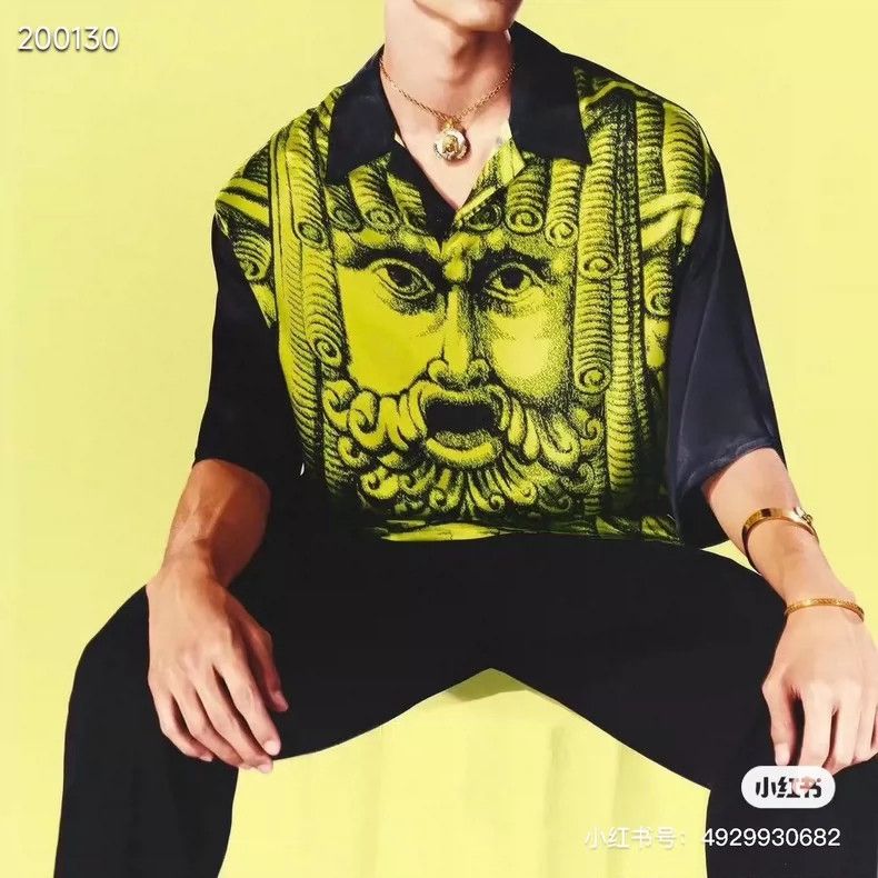 Versace Versace Baroque mask silk shirt Size US S / EU 44-46 / 1 - 2 Thumbnail