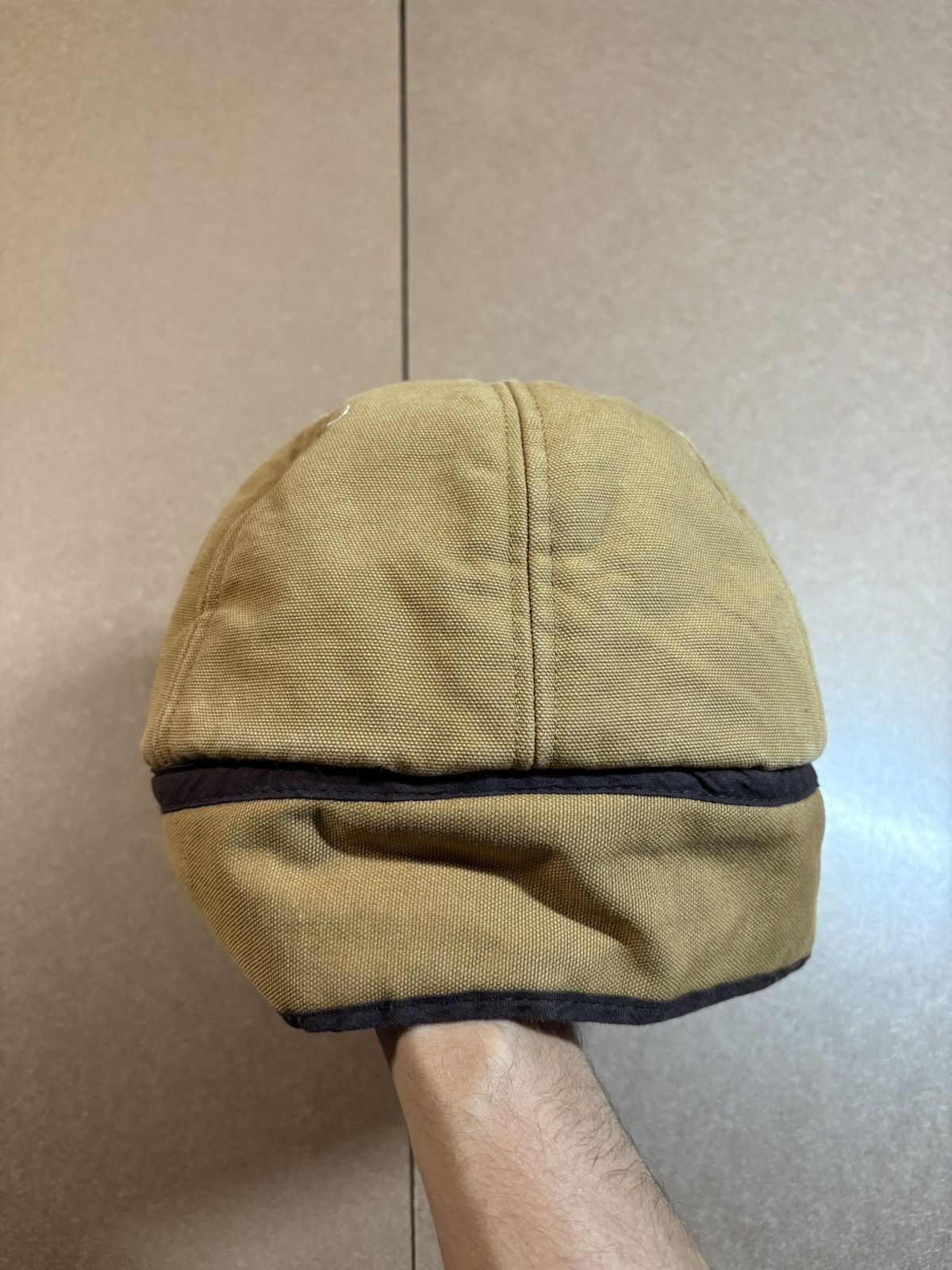 Carhartt Carhartt Duck Canvas Ear Flap Hat Brown Workwear Cap OS Size ONE SIZE - 3 Thumbnail
