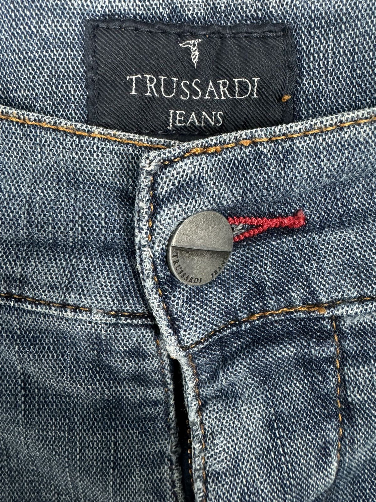 Designer Trussardi Denim Cotton Boot Pant Jeans Size US 34 / EU 50 - 9 Thumbnail