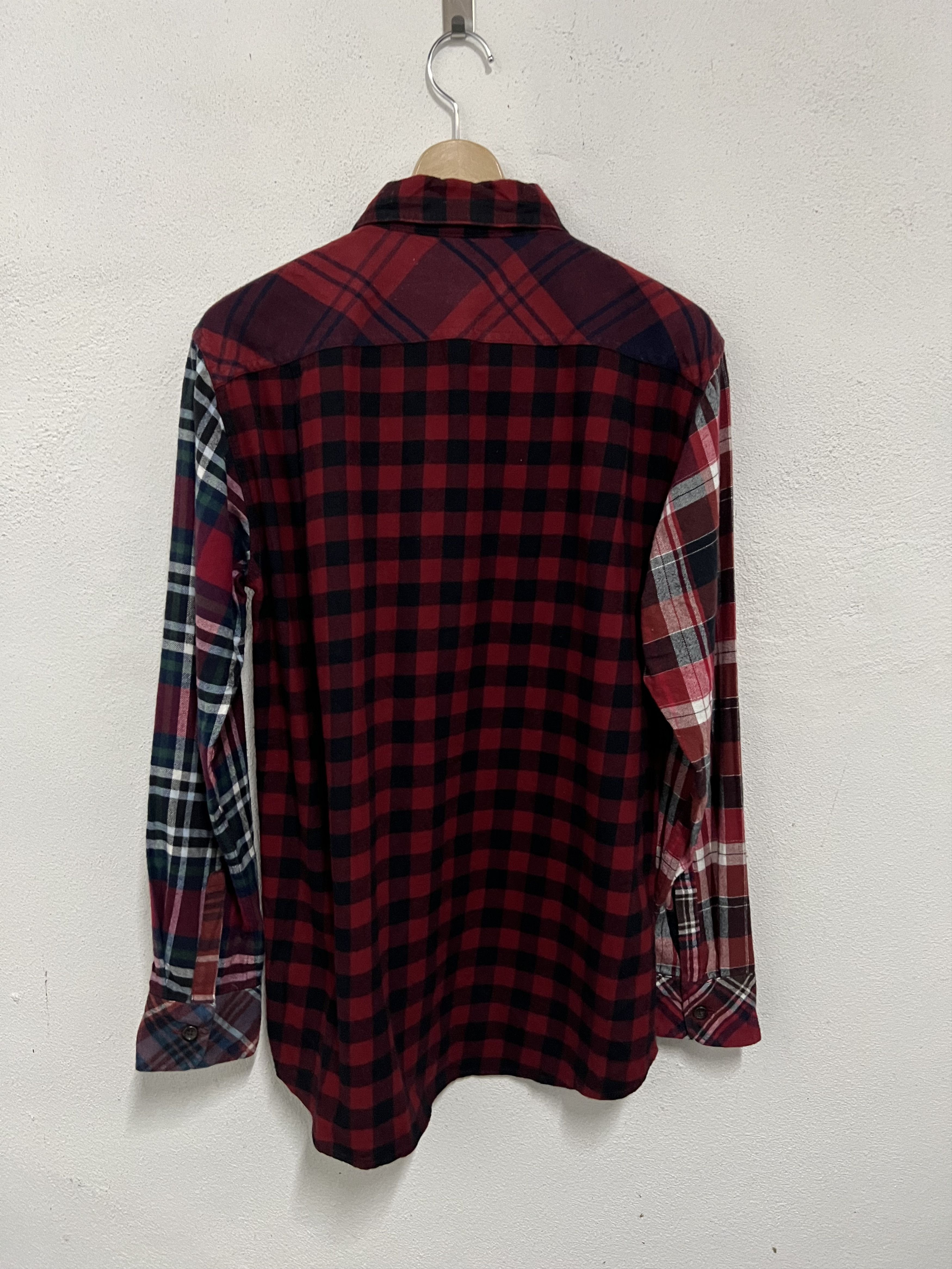 Vintage Rare Design Patchwork Plaid Tartan Flannel Shirt Size US M / EU 48-50 / 2 - 6 Thumbnail