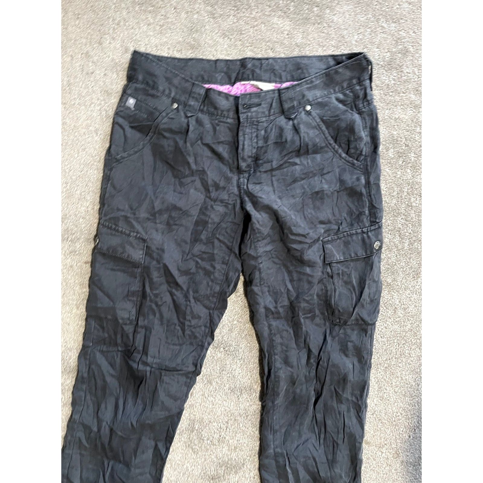 Athleta VINTAGE Athleta Cargo Pants Women's Size 2 Black Travel Clothing Size 26" / US 2 / IT 38 - 2 Thumbnail