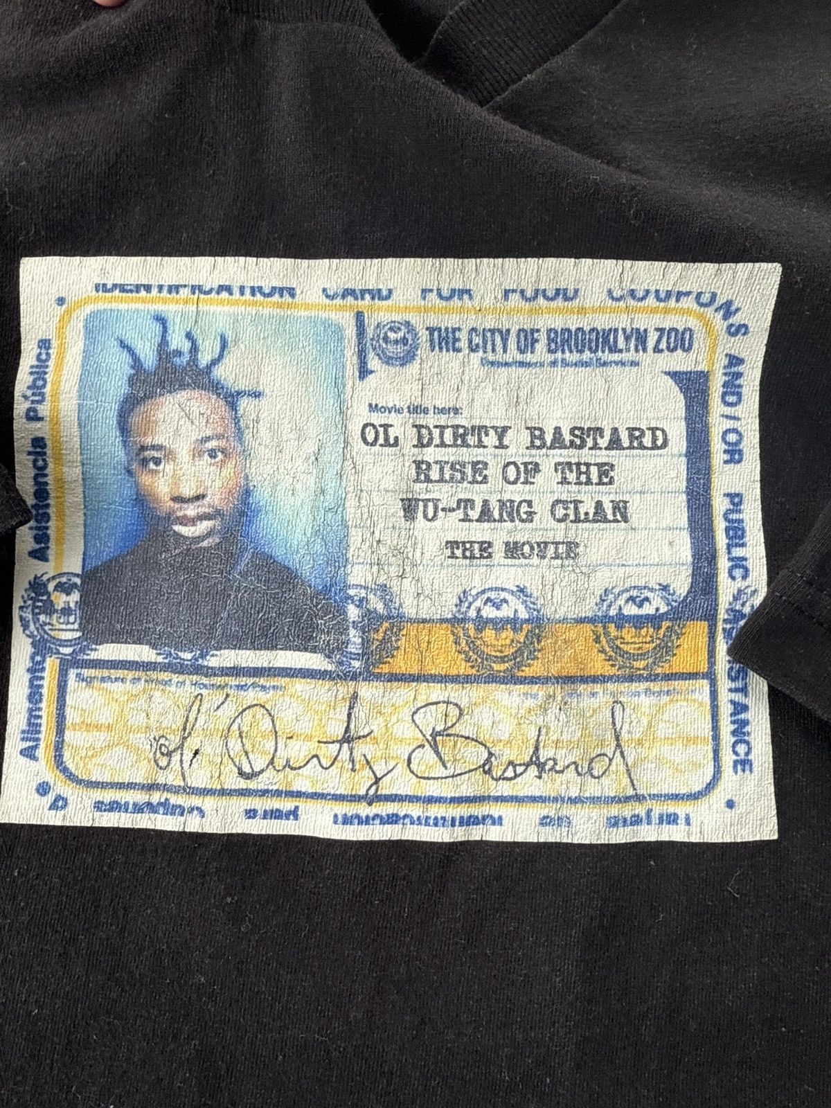 Rap Tees Vintage Ol Dirty Bastard Brooklyn Zoo Food Stamps Tee Wu Size US L / EU 52-54 / 3 - 3 Thumbnail