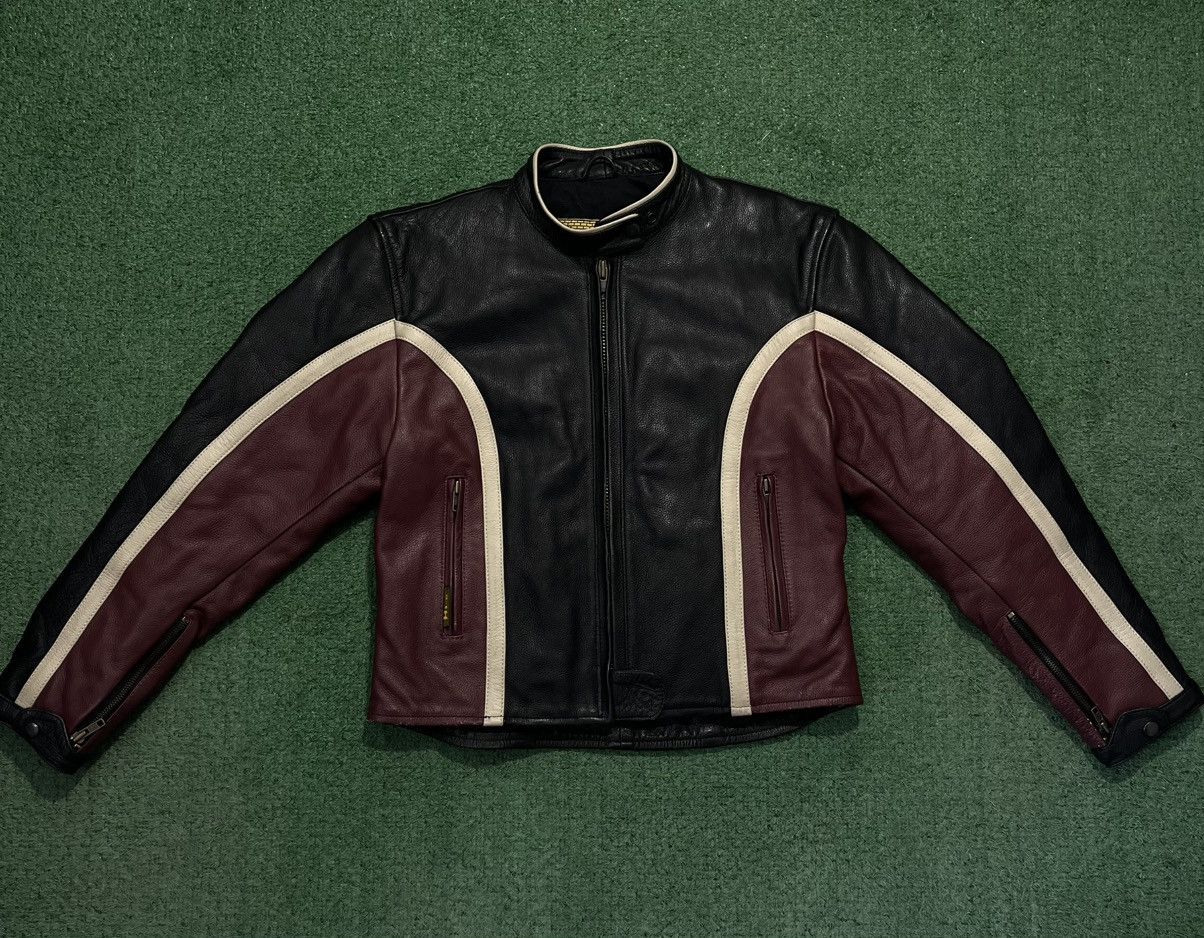Leather × Vintage Biker Leather Jacket Vintage High Five Moto Wear Size XS / US 0-2 / IT 36-38 - 1 Thumbnail