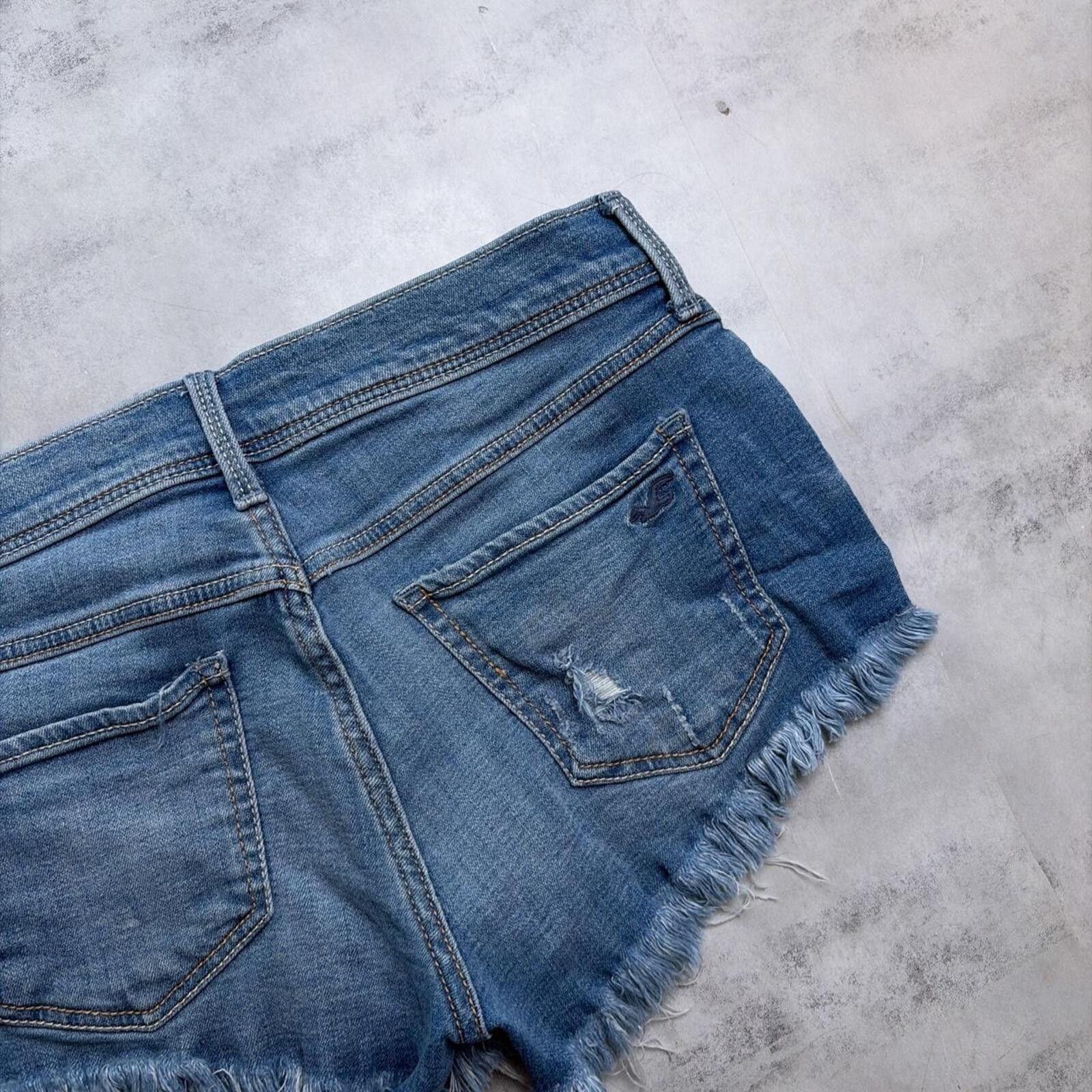 Other Y2K Blue Hollister Surf Grunge Mini Denim Shorts Size 42" / US 20 - 5 Thumbnail
