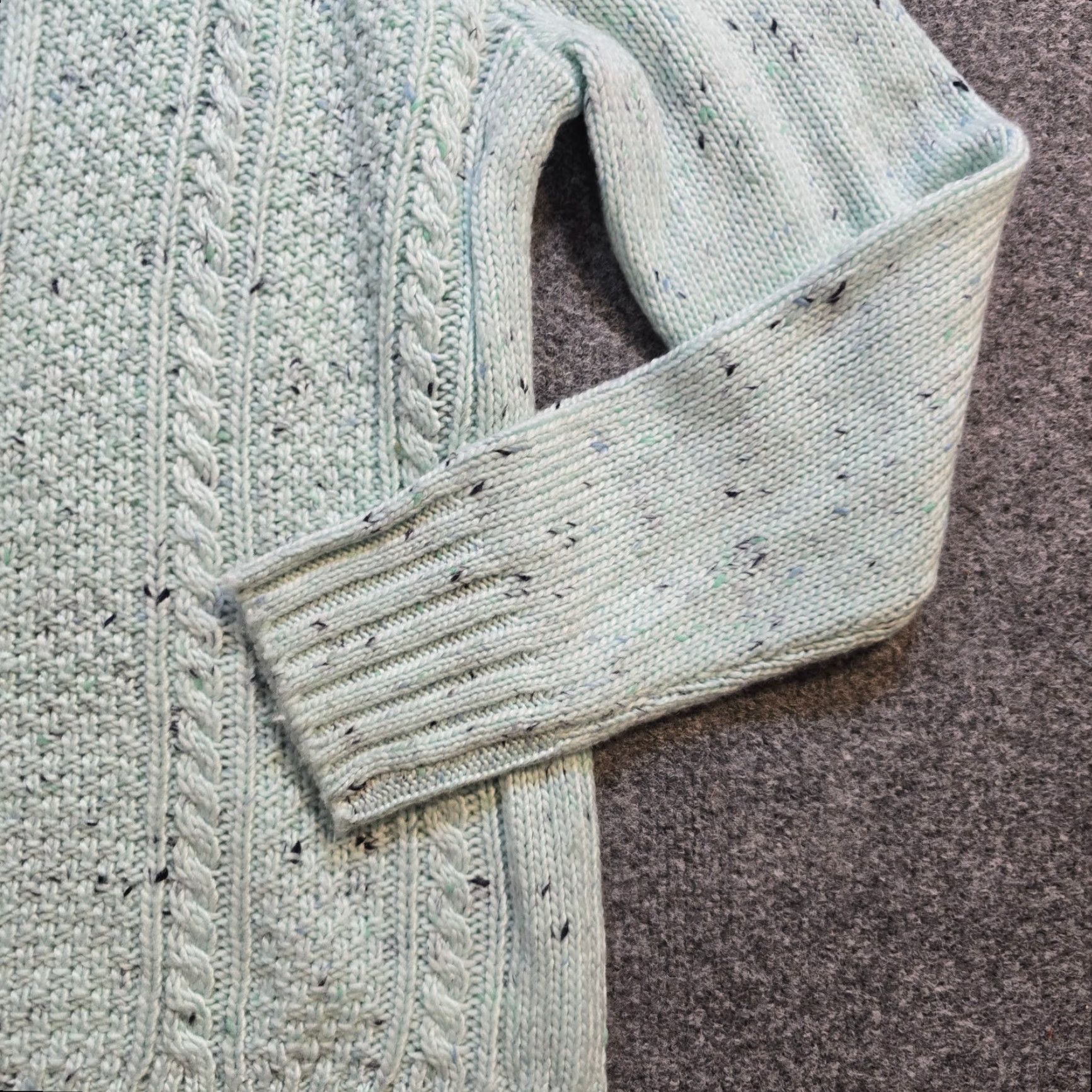 Talbots Talbots Sweater Women Large Green Speckled Cable Knit Sleeve Casual Top Basic Shirt Pullover Knit Turtleneck Long Sleeve Regular Size L / US 10 / IT 46 - 3 Thumbnail