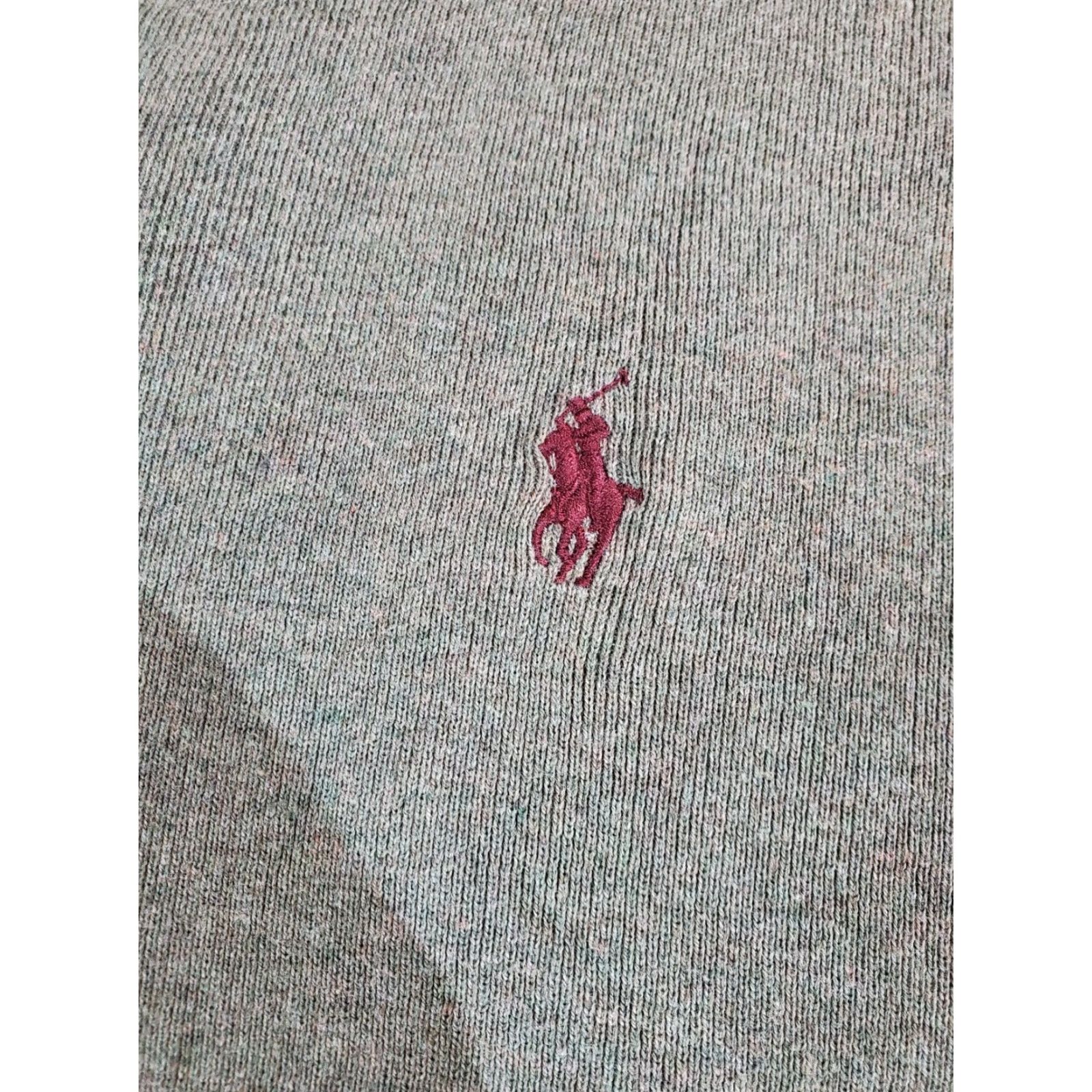 Polo Ralph Lauren VINTAGE Polo Ralph Lauren Signature 100% Pima Cotton Sweater Mens XL Green V-Neck Pullover Long Sleeve Knit Size US XL / EU 56 / 4 - 3 Thumbnail