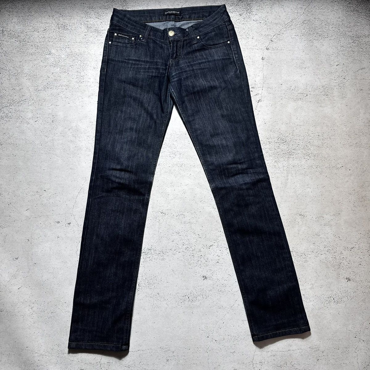 Dolce & Gabbana dolce gabbana dark blue jeans with big metal logo boot cut Size 28" / US 6 / IT 42 - 1 Thumbnail