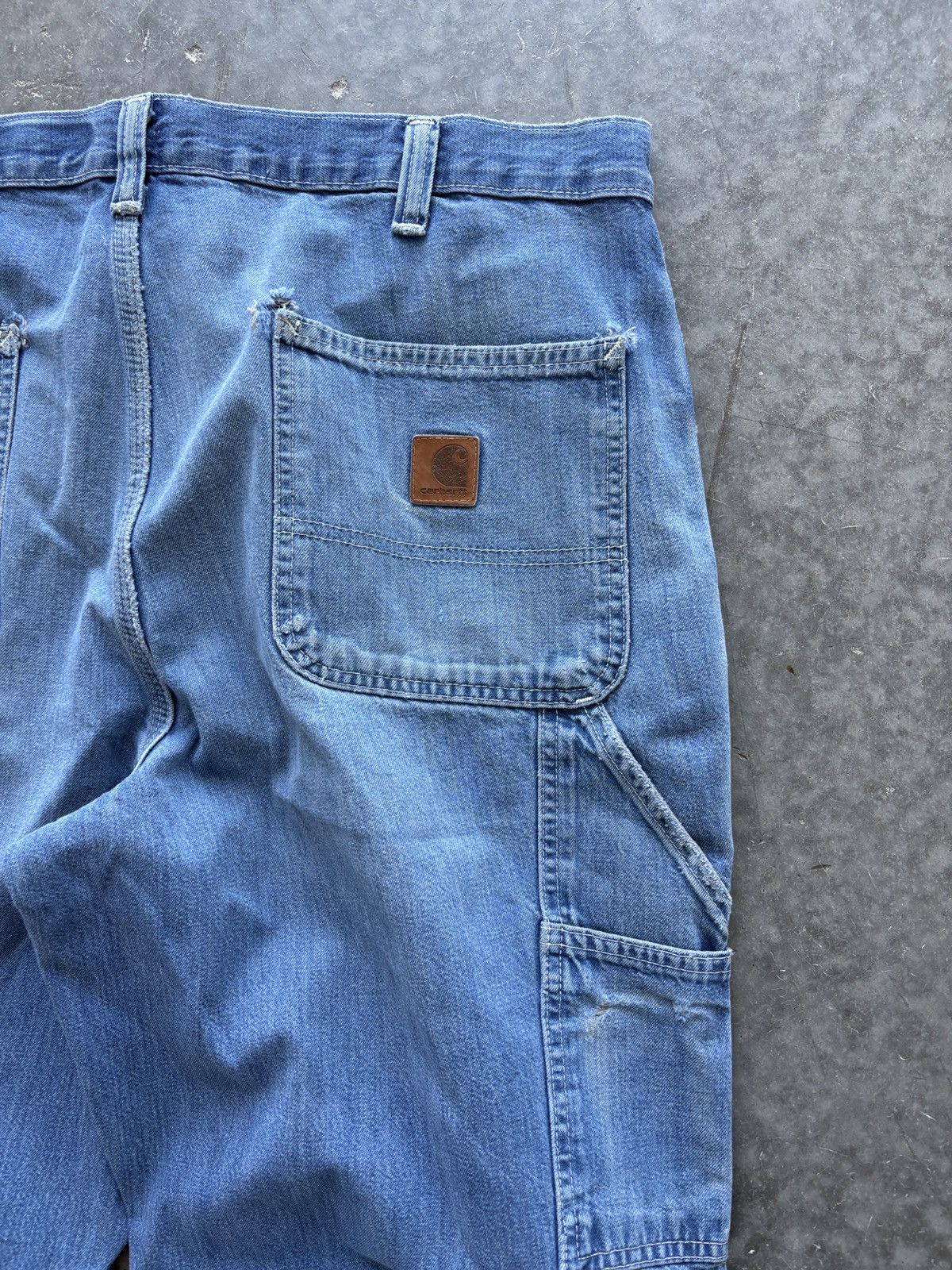 Carhartt Vintage Y2K Carhartt Carpenter Jeans 36x34 Thrashed Faded Size US 36 / EU 52 - 10 Thumbnail