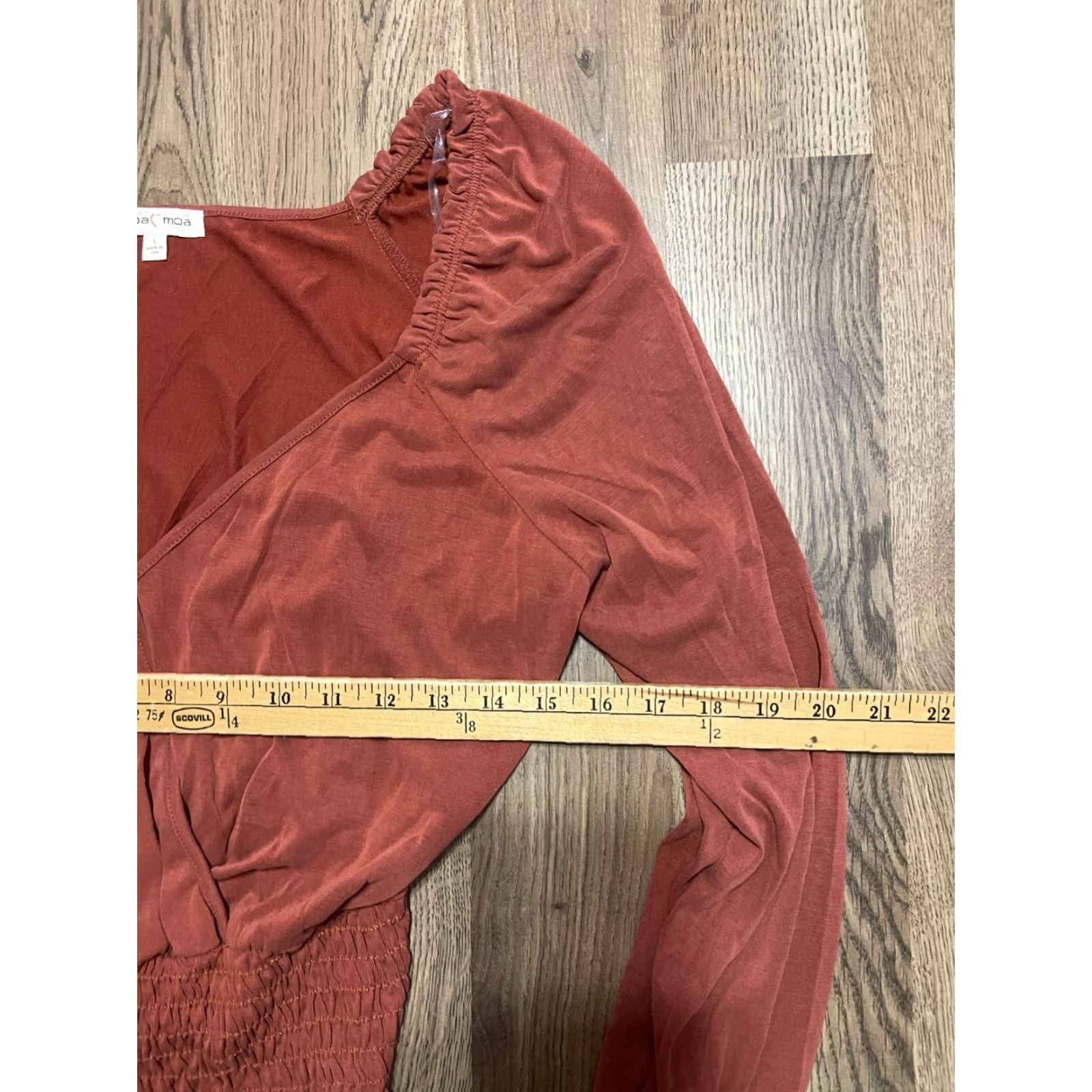 Vintage Moa Moa Shirt Womens Large Orange Crop Top V-neck T-Shirt Casual Cropped Regular Size L / US 10 / IT 46 - 5 Thumbnail