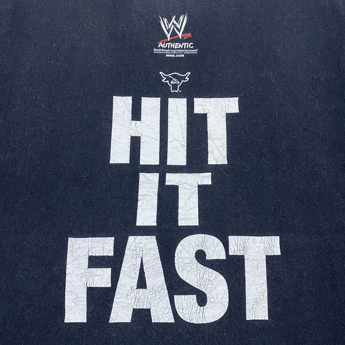 WWE Rare‼️🔥Vintage WWE The Rock "Hit It Strong Hit it Fast" Shirt Size US M / EU 48-50 / 2 - 7 Thumbnail
