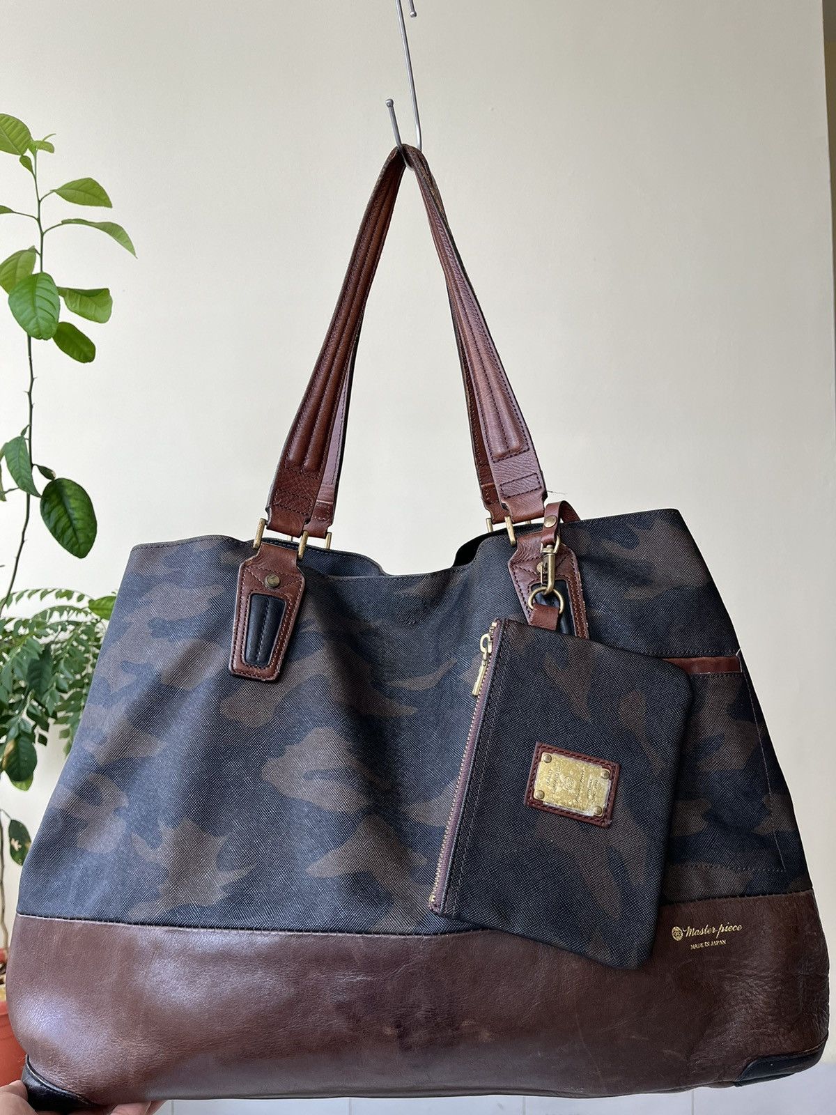 MasterPiece Masterpiece Camo Leather Large Tote Bag Size ONE SIZE - 2 Thumbnail