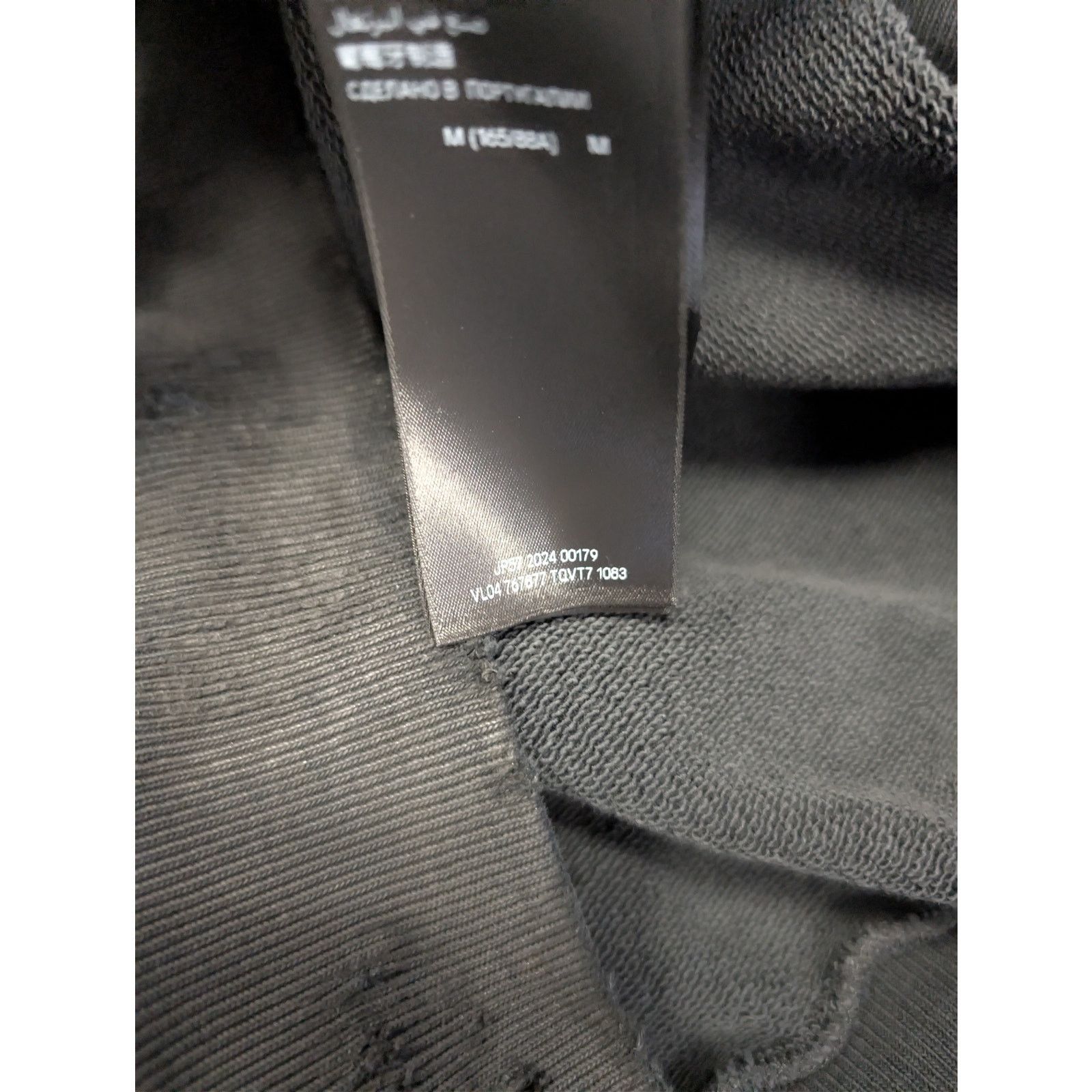 Balenciaga o1rshd1 3B Stencil Molleton Medium Fit Hoodie in Faded Black Size US M / EU 48-50 / 2 - 16 Thumbnail