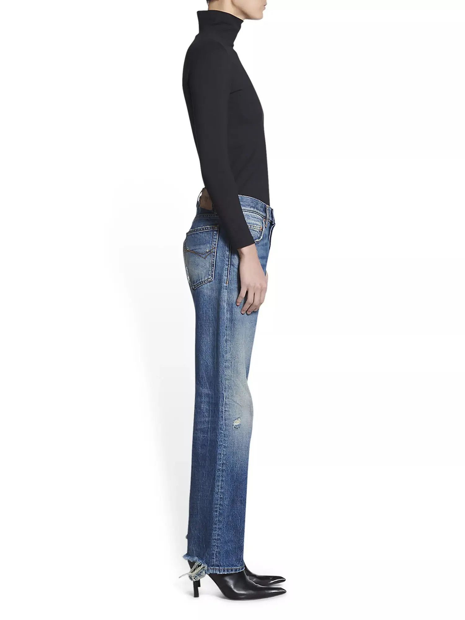 Balenciaga o1in1g0425 Slim Fit Jeans Pant in Blue Size 30" / US 8 / IT 44 - 3 Thumbnail