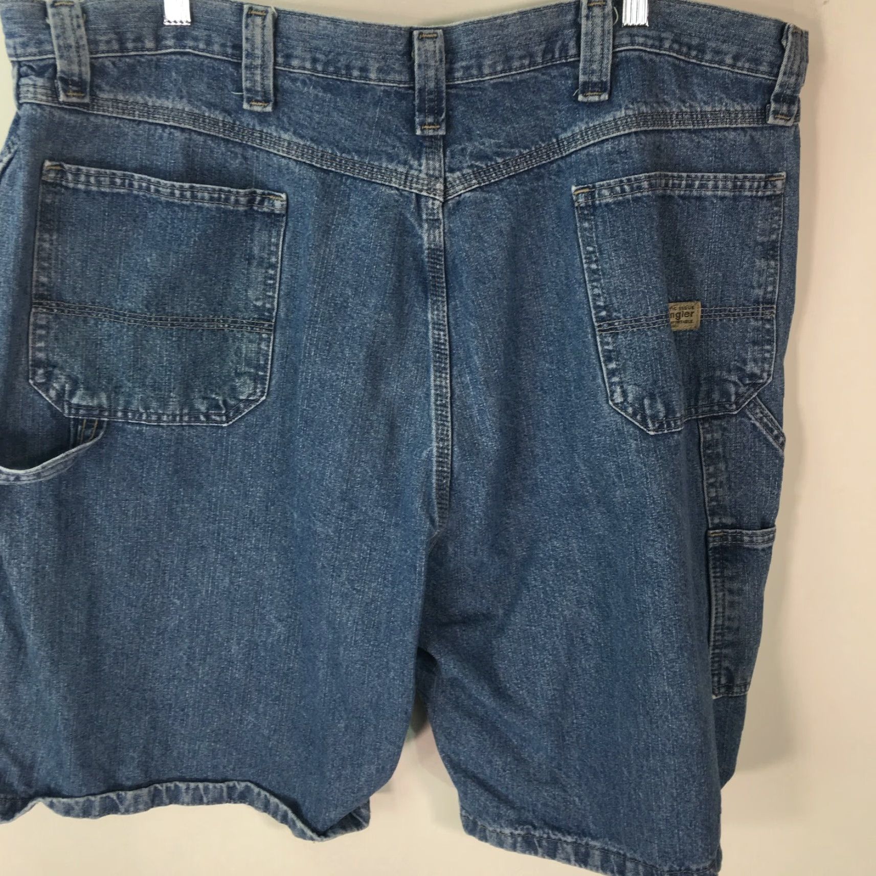 Wrangler Wrangler Mens Shorts Denim Carpenter Relaxed Regular Size 42 Blue 9 Inseam Vintage No 80s 90s Casual Mens Regular Denim Short Size US 42 / EU 58 - 2 Thumbnail