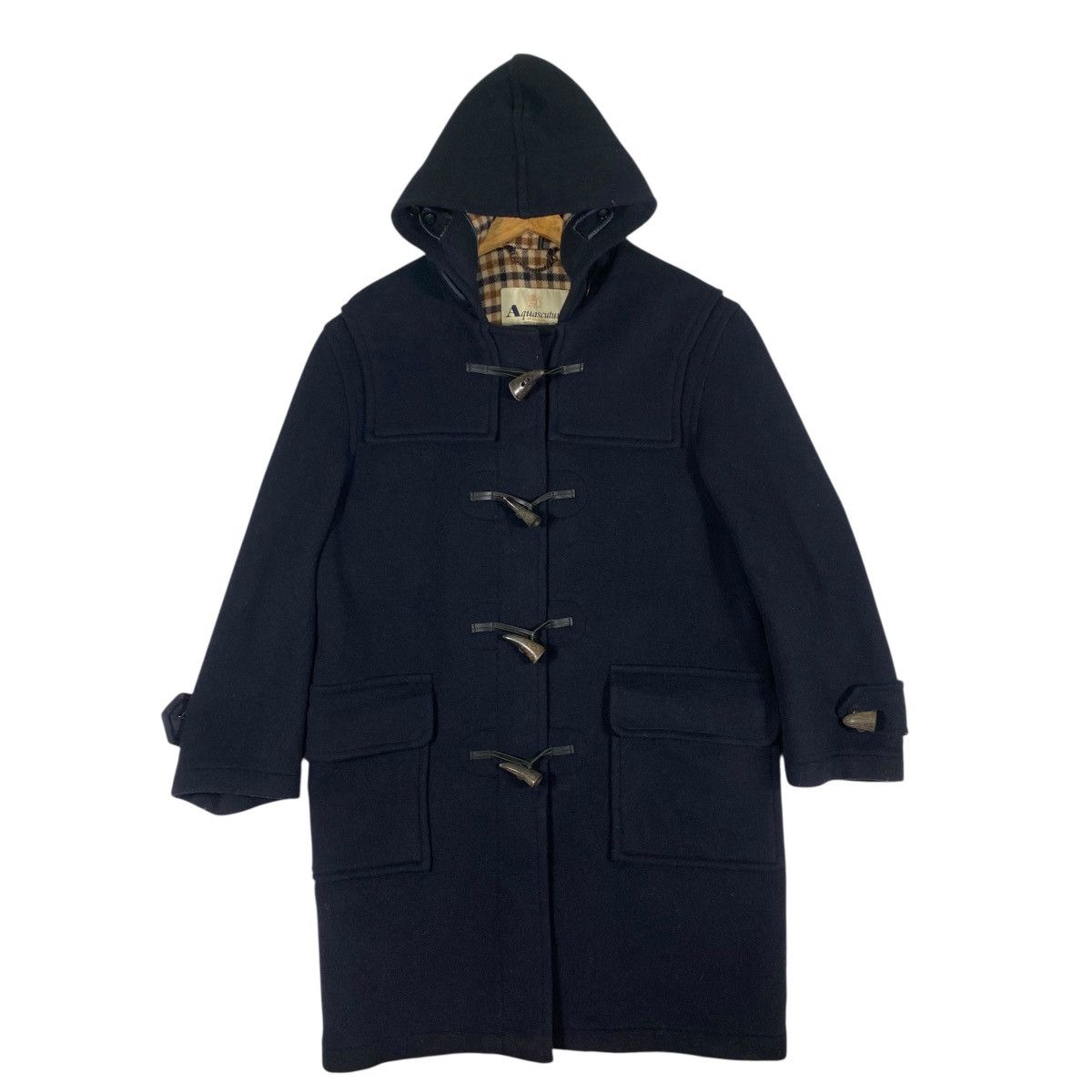 Aquascutum Vintage Aquascutum Of London Hoodie Wool Toggle Button Size US M / EU 48-50 / 2 - 2 Thumbnail