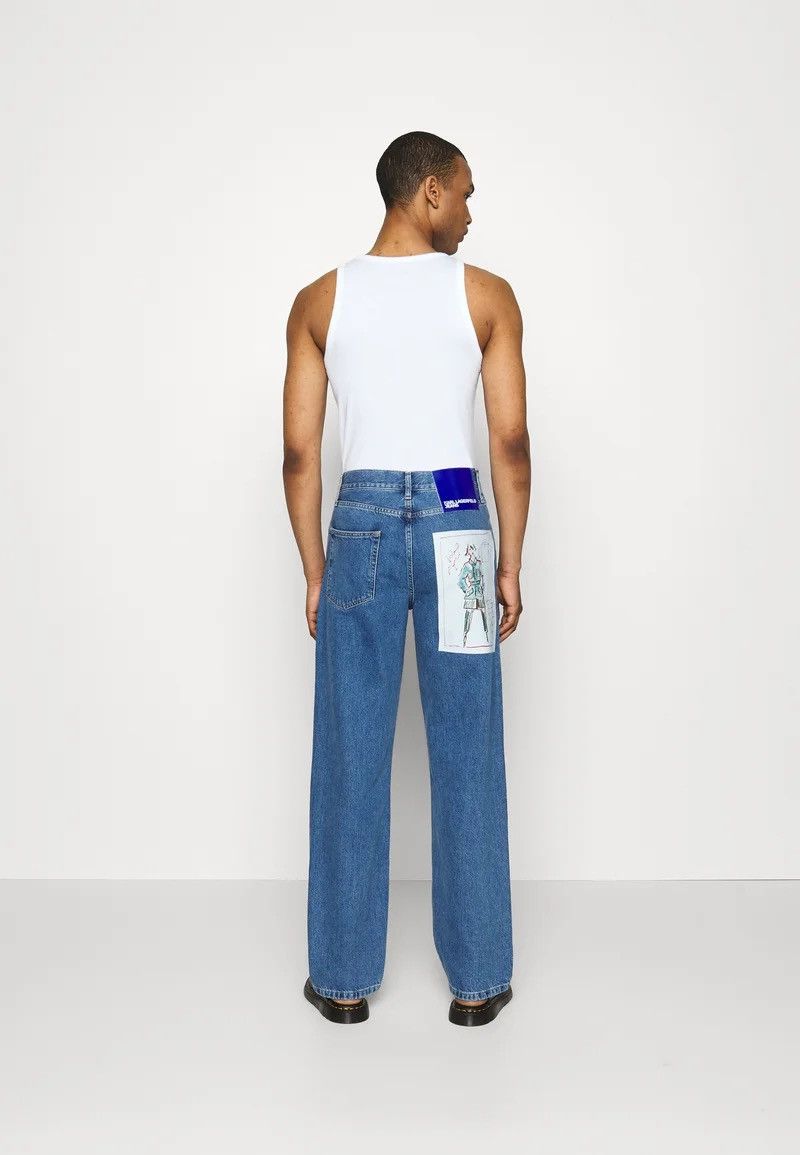 Karl Lagerfeld Karl Lagerfeld Archive Graphic Jeans Relaxed Blue Denim Size US 32 / EU 48 - 2 Thumbnail