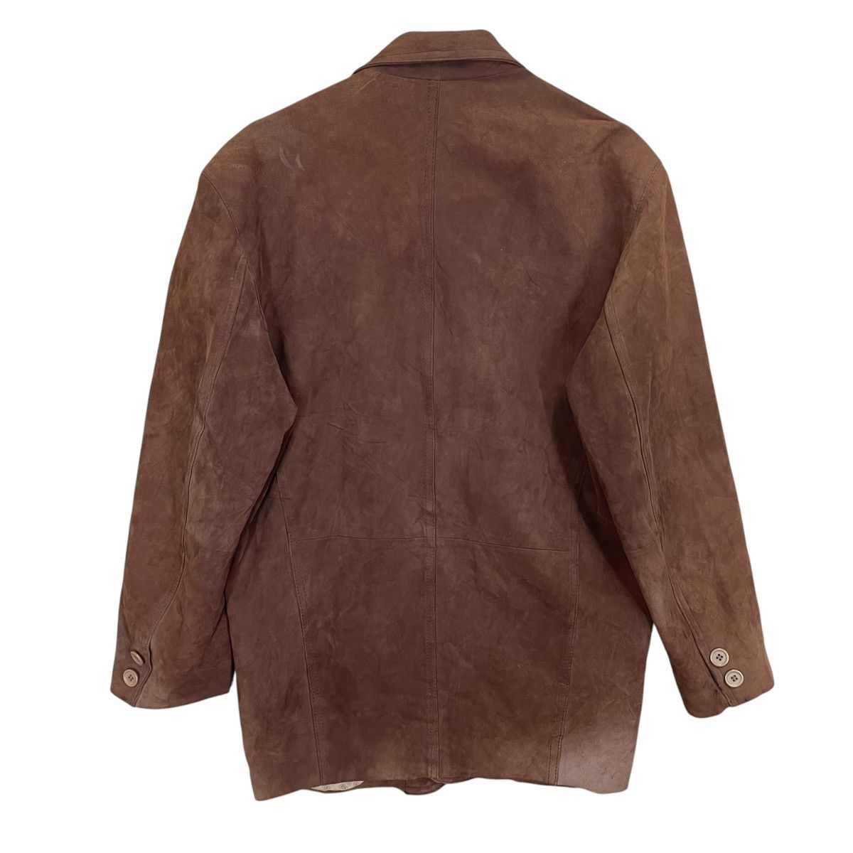 Leather Vintage Suede Leather Button Coat Jacket Size M Size US M / EU 48-50 / 2 - 10 Thumbnail