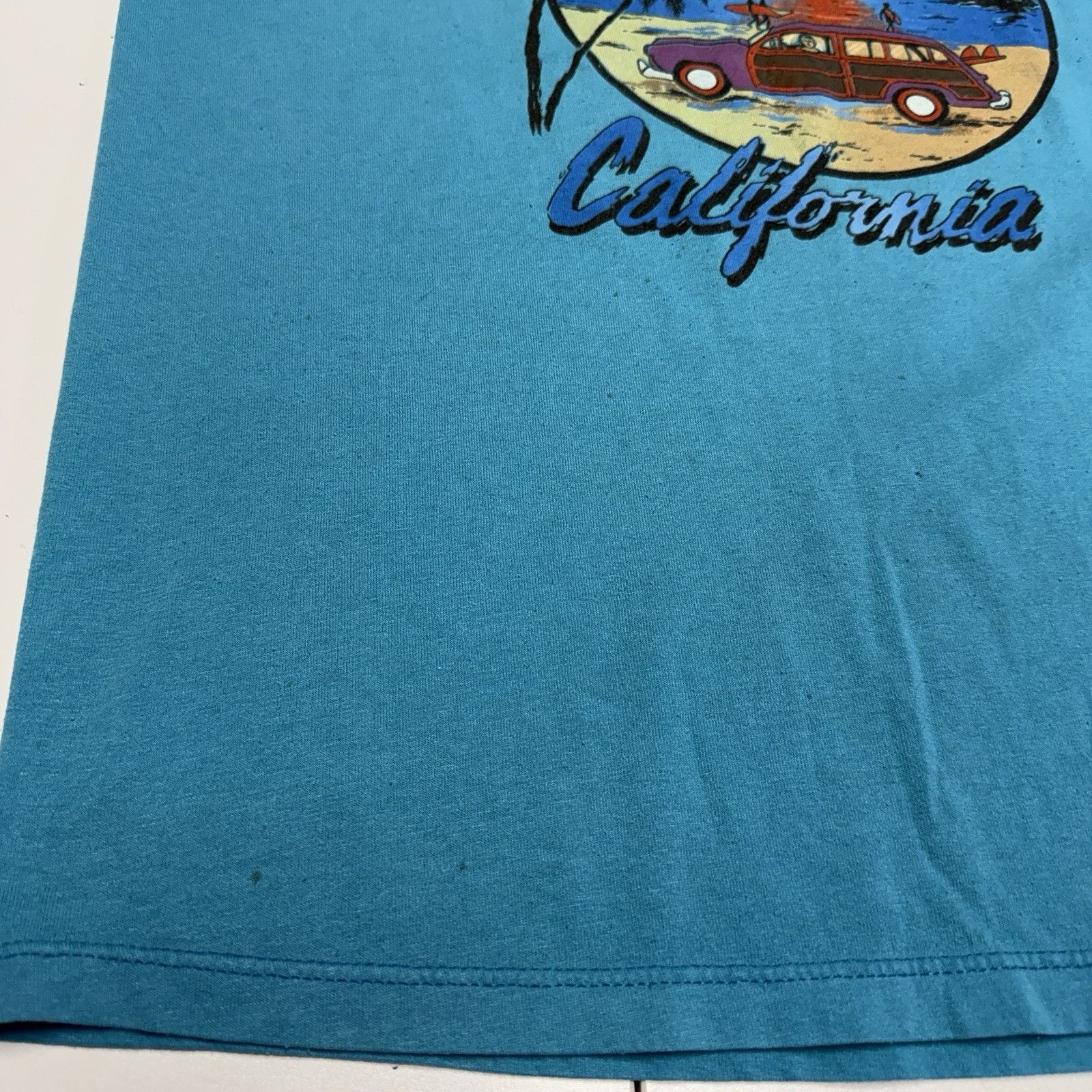 Vintage Vintage 80s California T Shirt Mens L Blue Single Stitch Bea Size US XL / EU 56 / 4 - 8 Thumbnail