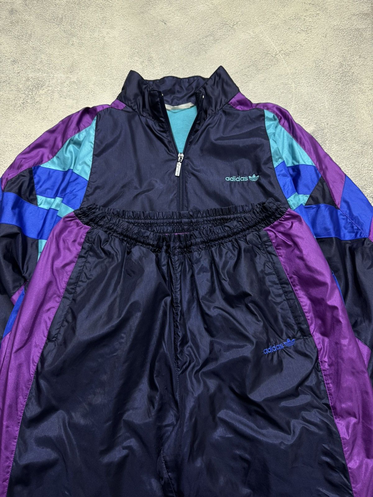 Adidas Vintage Adidas Nylon Track Suit Very Rare Retro 90’s Size US L / EU 52-54 / 3 - 1 Thumbnail