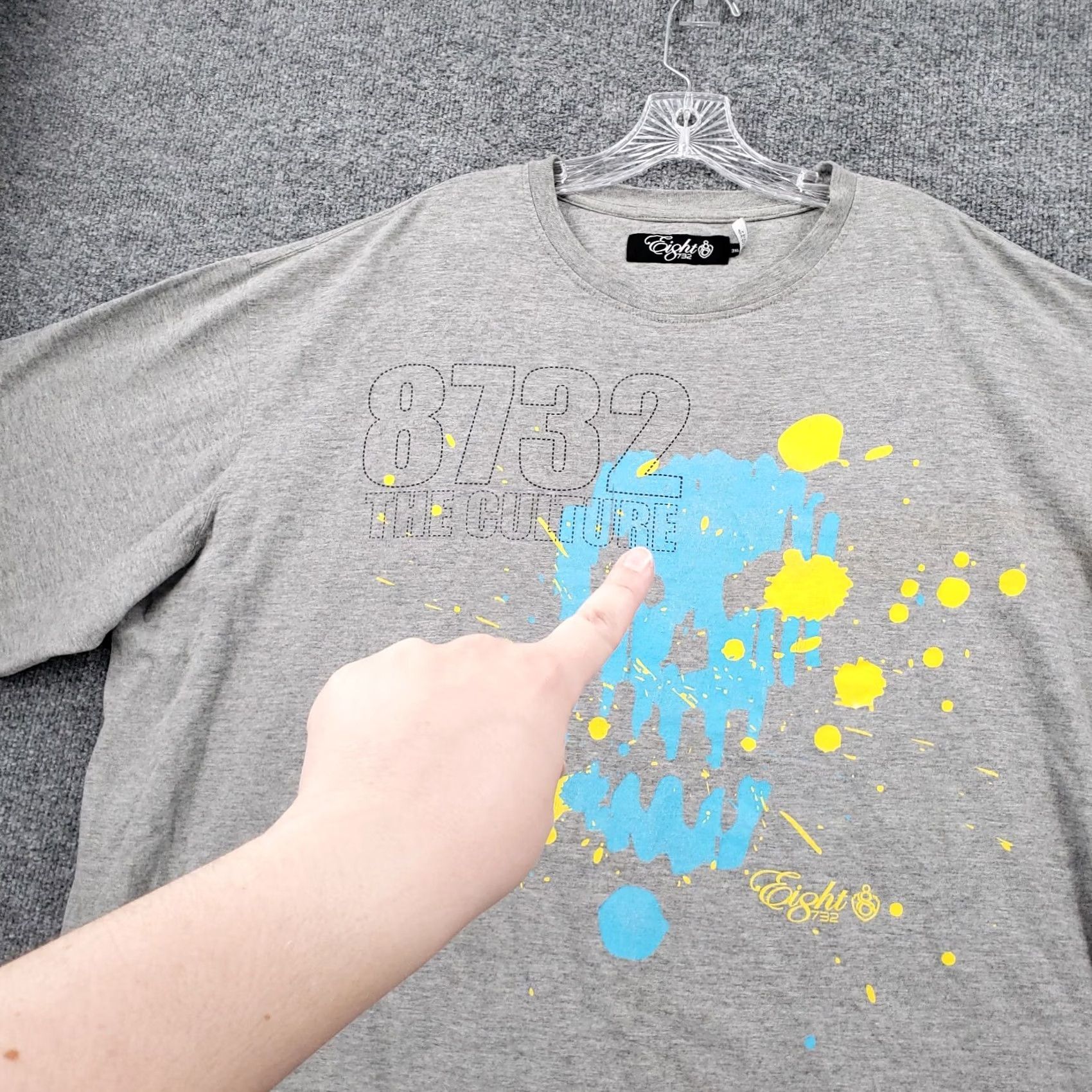 Vintage Eight 732 The Culture T-Shirt Mens XXXL Gray Skull Crew Neck Short Sleeve Size US XXL / EU 58 / 5 - 7 Thumbnail