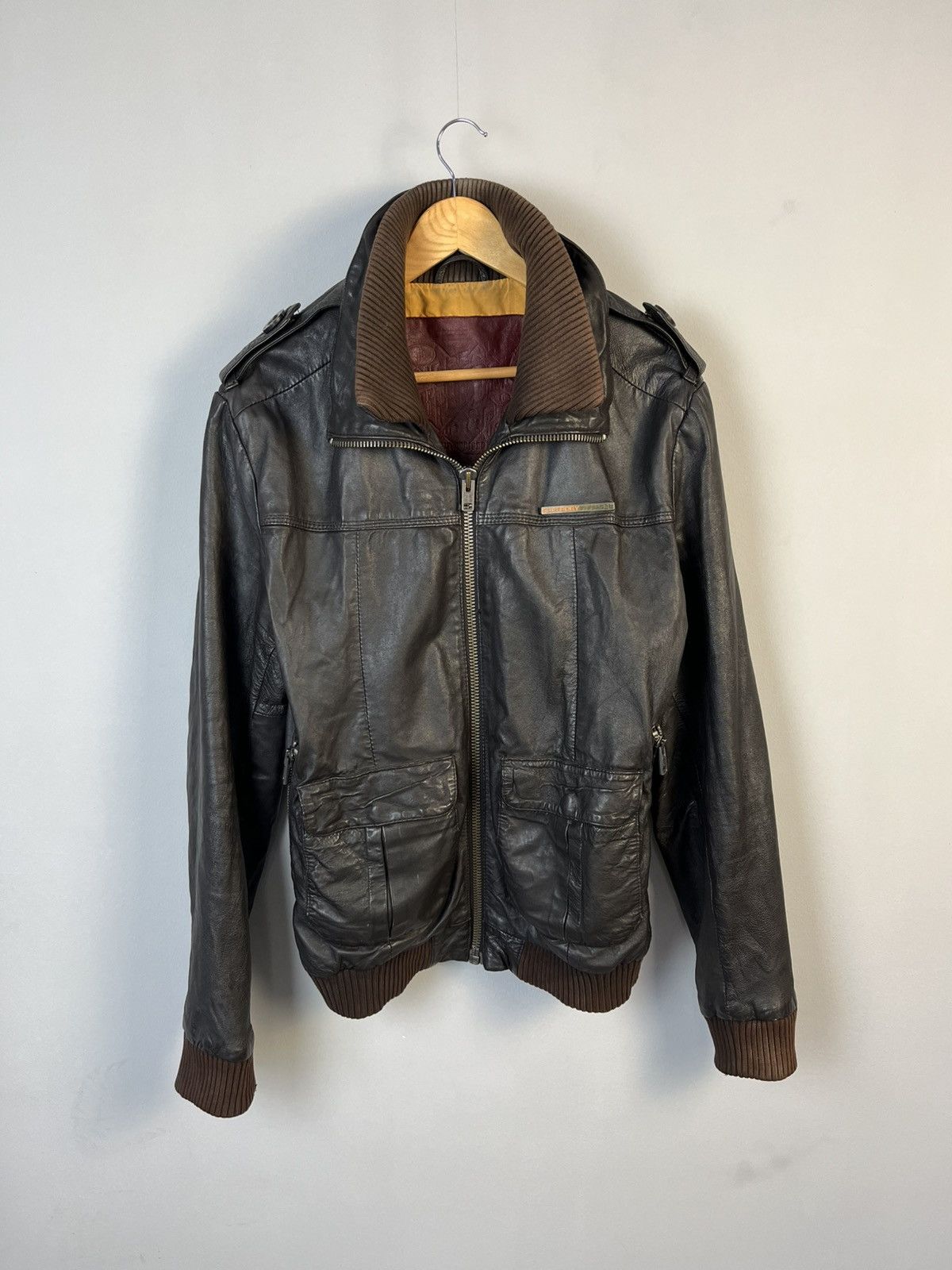 Superdry Luxury Y2K Learher Full Zip Jacket