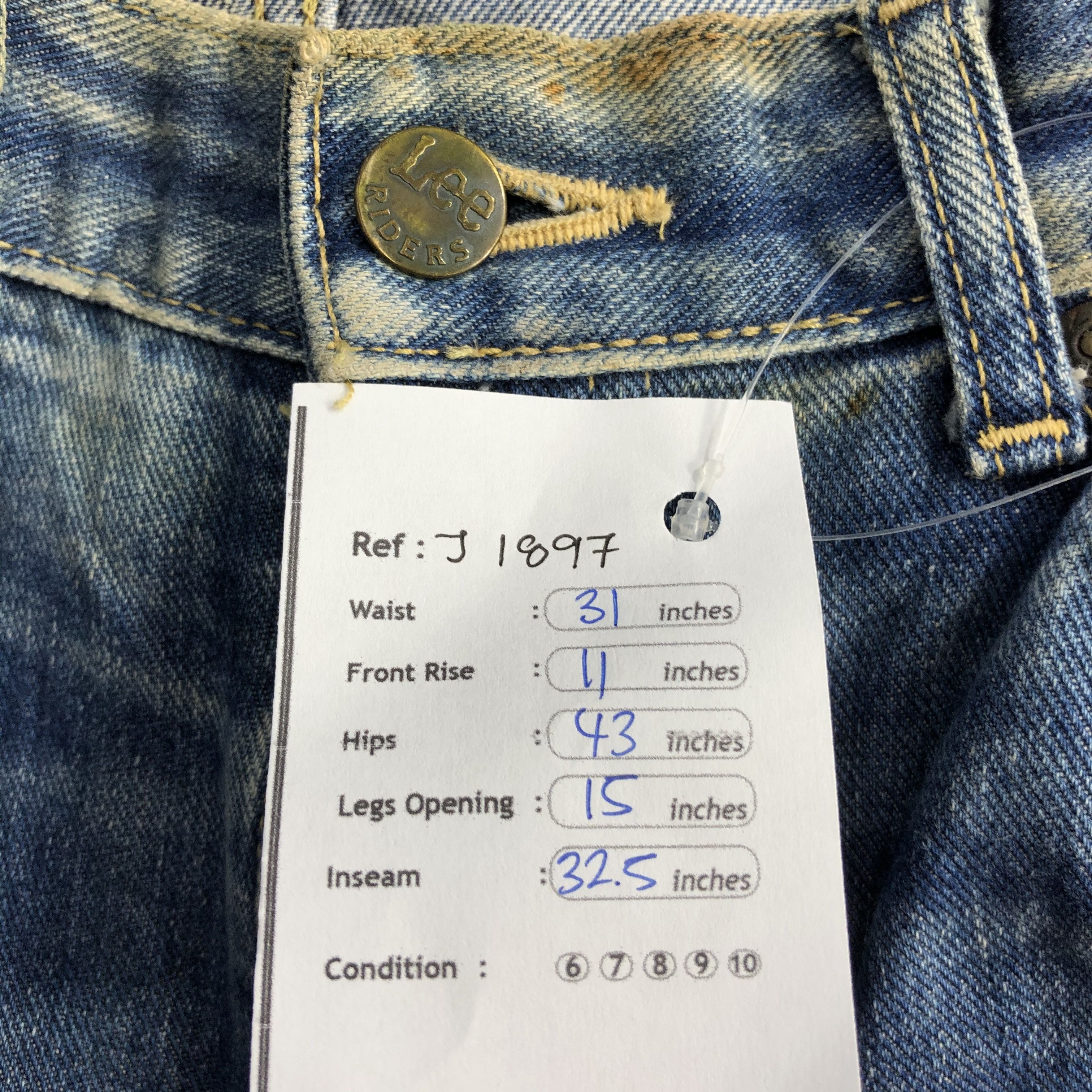 Lee Vintage Blue Wash Lee Jeans-J1897 Size US 31 - 16 Thumbnail