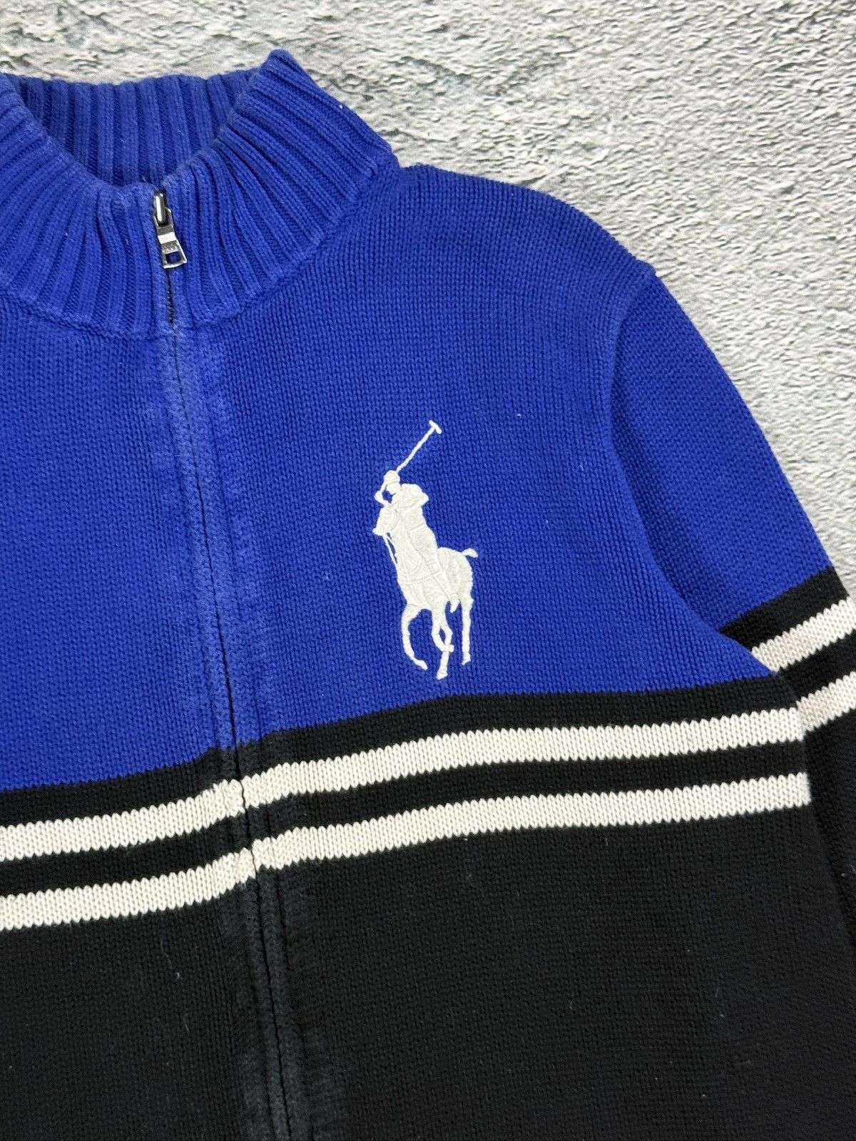 Ralph Lauren Chief Keef Polo Ralph Lauren zip sweater blue black Big Pony Size US M / EU 48-50 / 2 - 2 Thumbnail