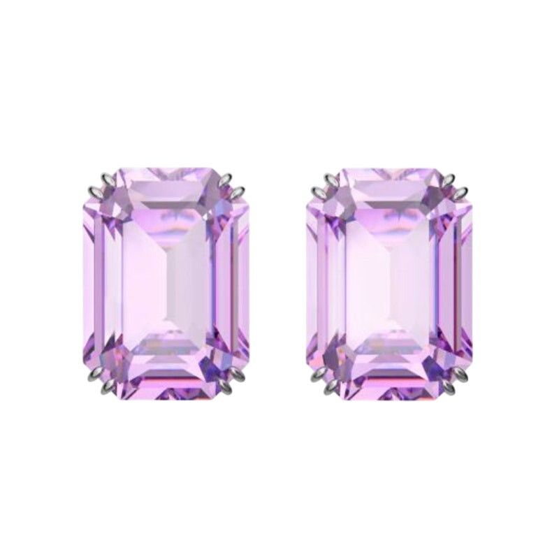 Swarovski Swarovski Millenia Stud Earrings, Octagon Cut, Purple Size ONE SIZE - 3 Thumbnail