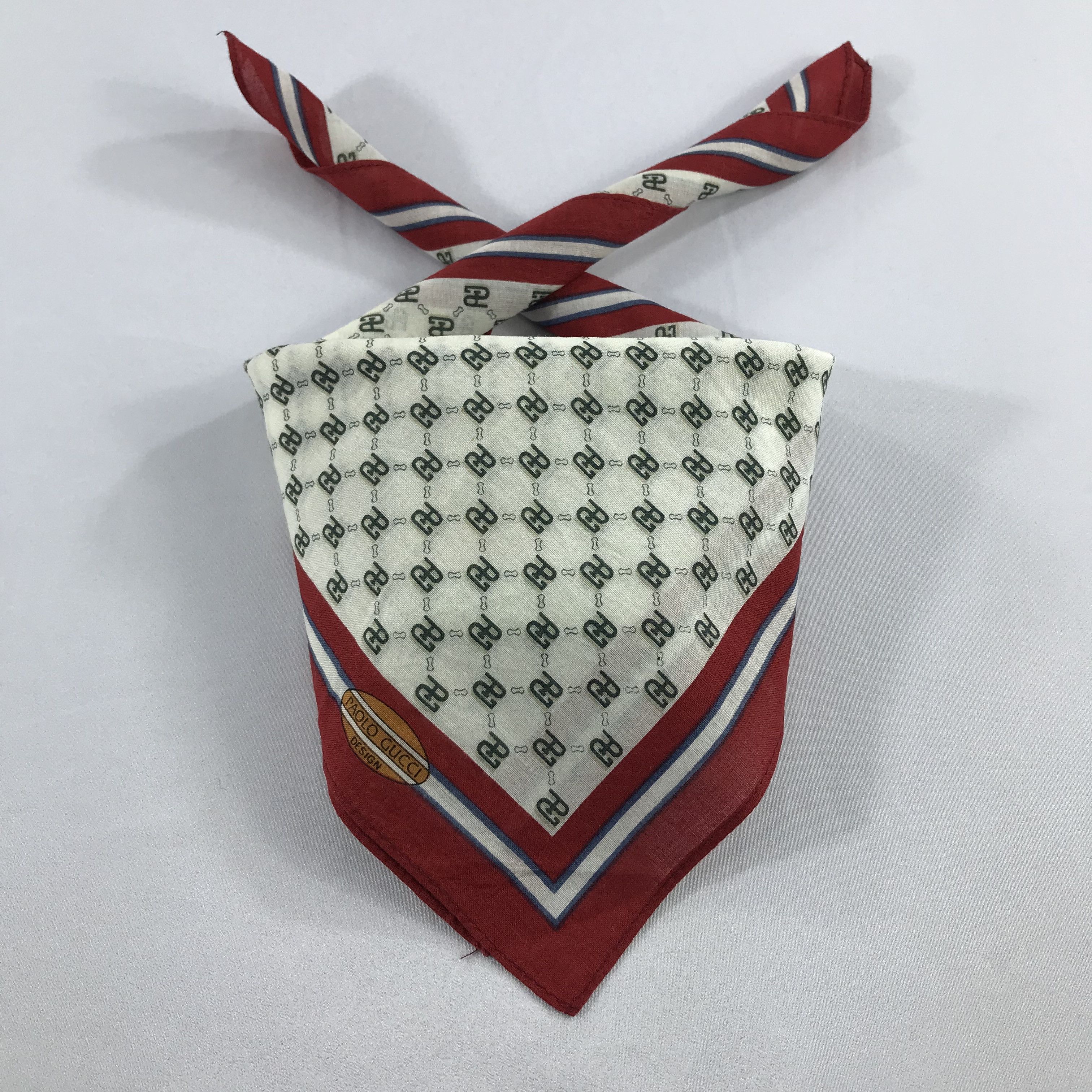 Paolo Gucci × Vintage Paolo Gucci Bandana / Handkerchief / Neckerchief - S2183 Size ONE SIZE - 3 Thumbnail