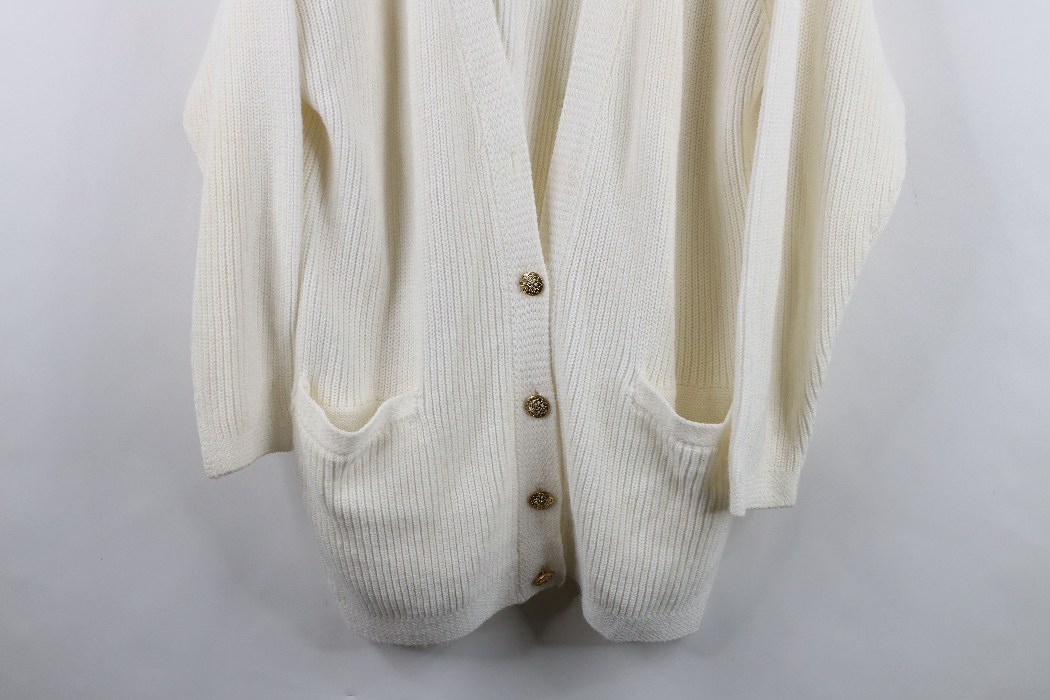 Vintage Vintage 90s Streetwear Oversized Ribbed Cardigan Sweater Size M / US 6-8 / IT 42-44 - 3 Thumbnail