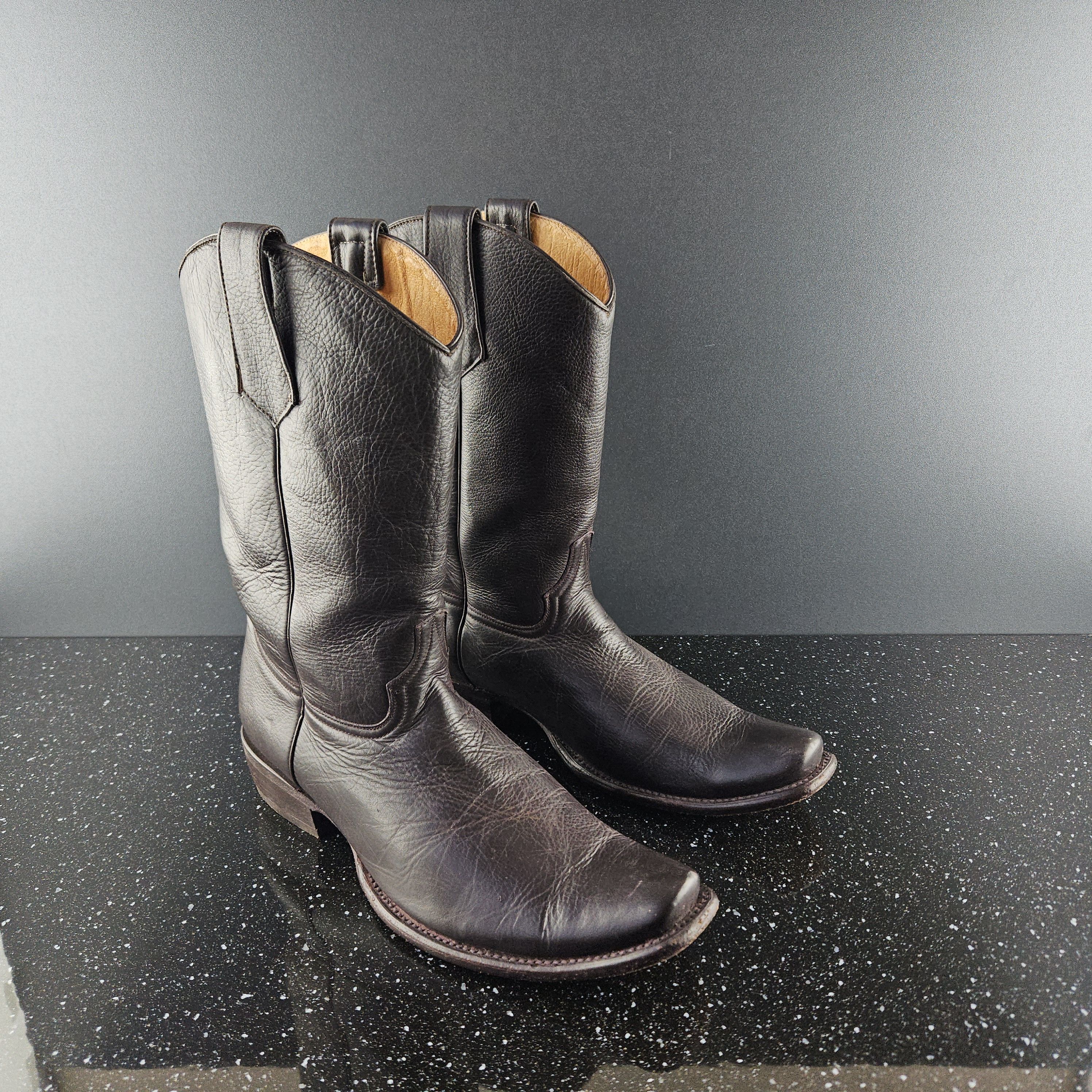 Herencia Brown Leather Cowboy Boots (Y0046)