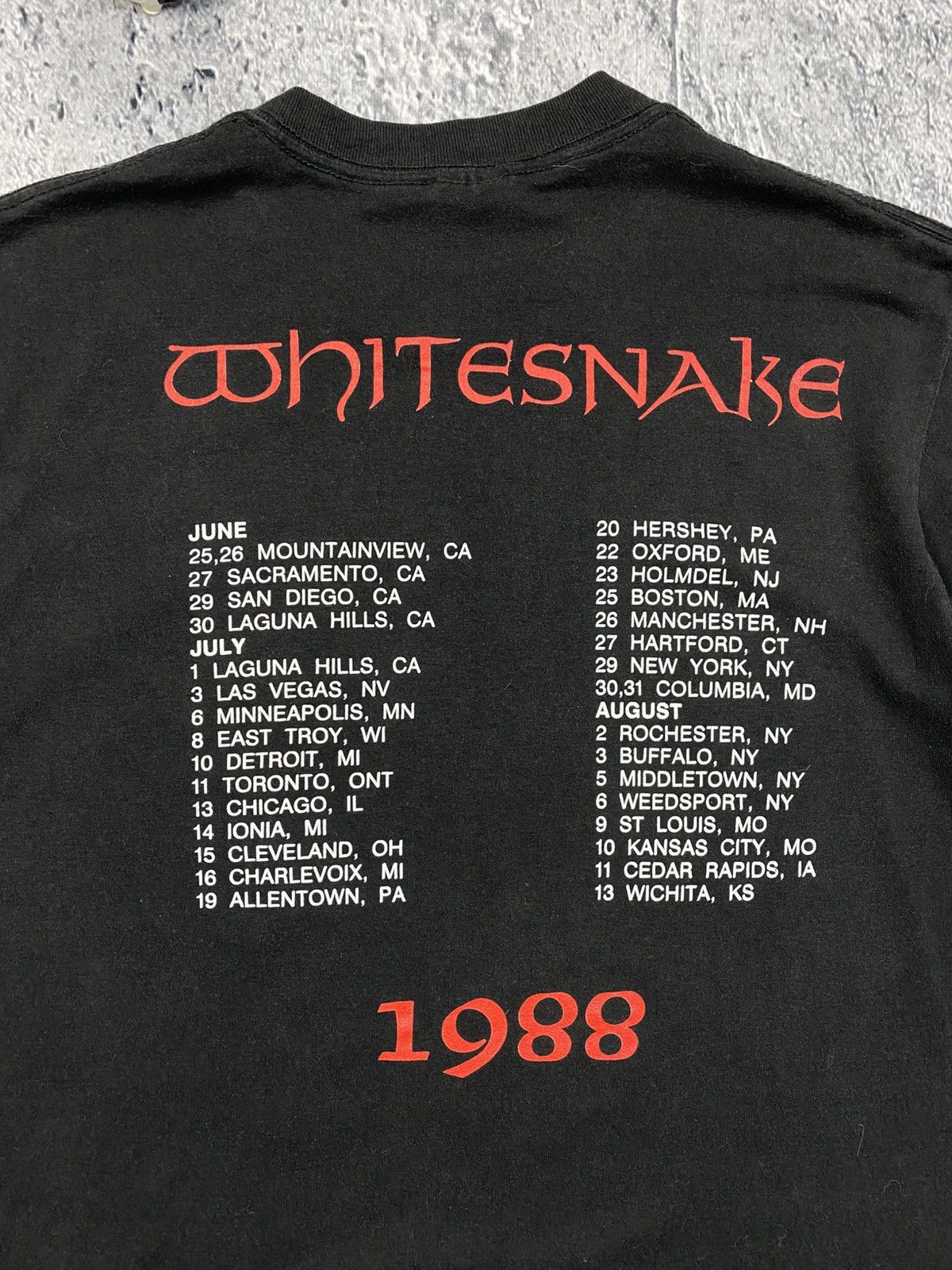 Vintage Vintage WhiteSnake 1988 USA single stich T-shirt Size US M / EU 48-50 / 2 - 8 Thumbnail