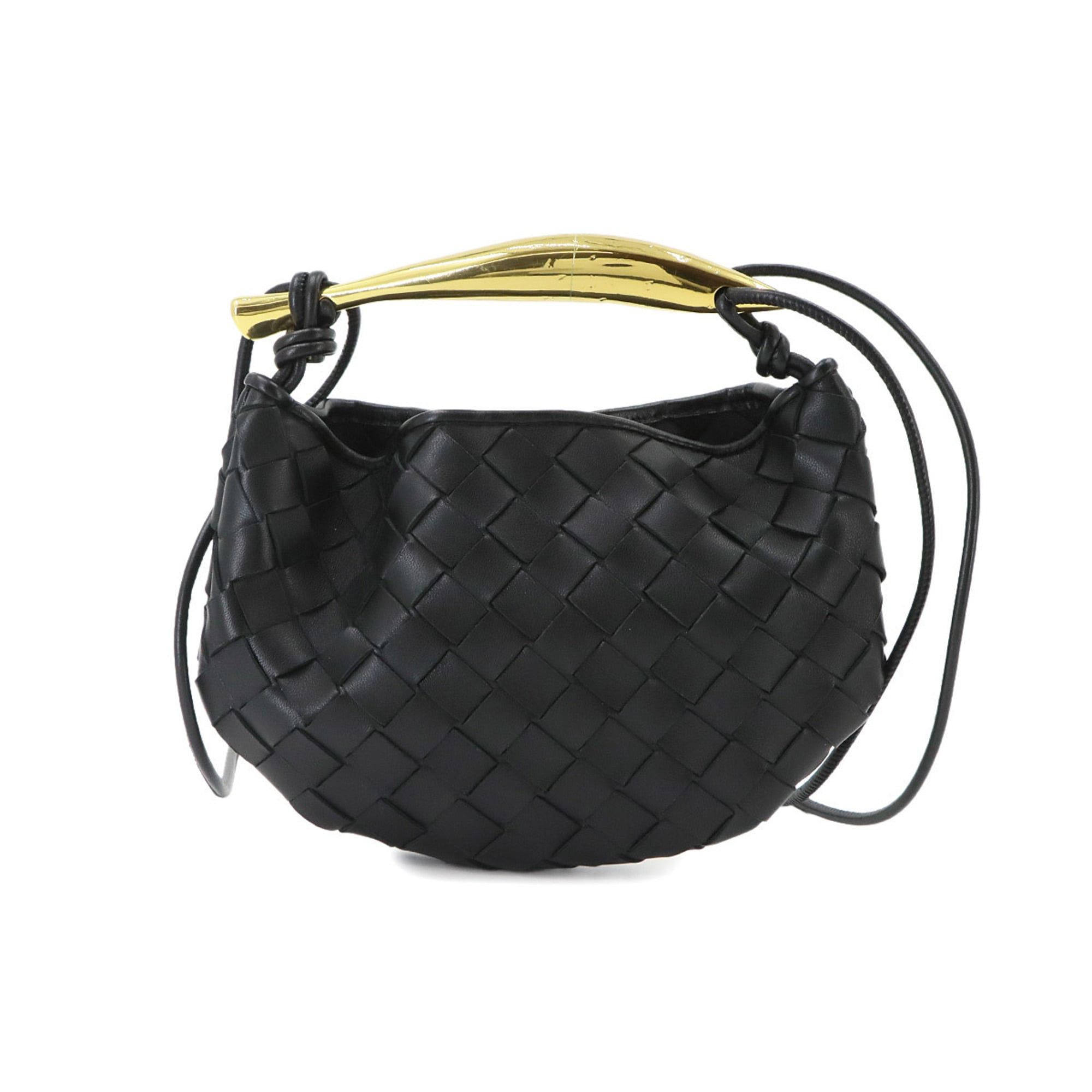 Bottega Veneta Bottega Veneta Intrecciato Mini Sardine 2-way Hand/Shoulder Handbag, Leather, Black, 744267 Bag Size ONE SIZE - 1 Thumbnail