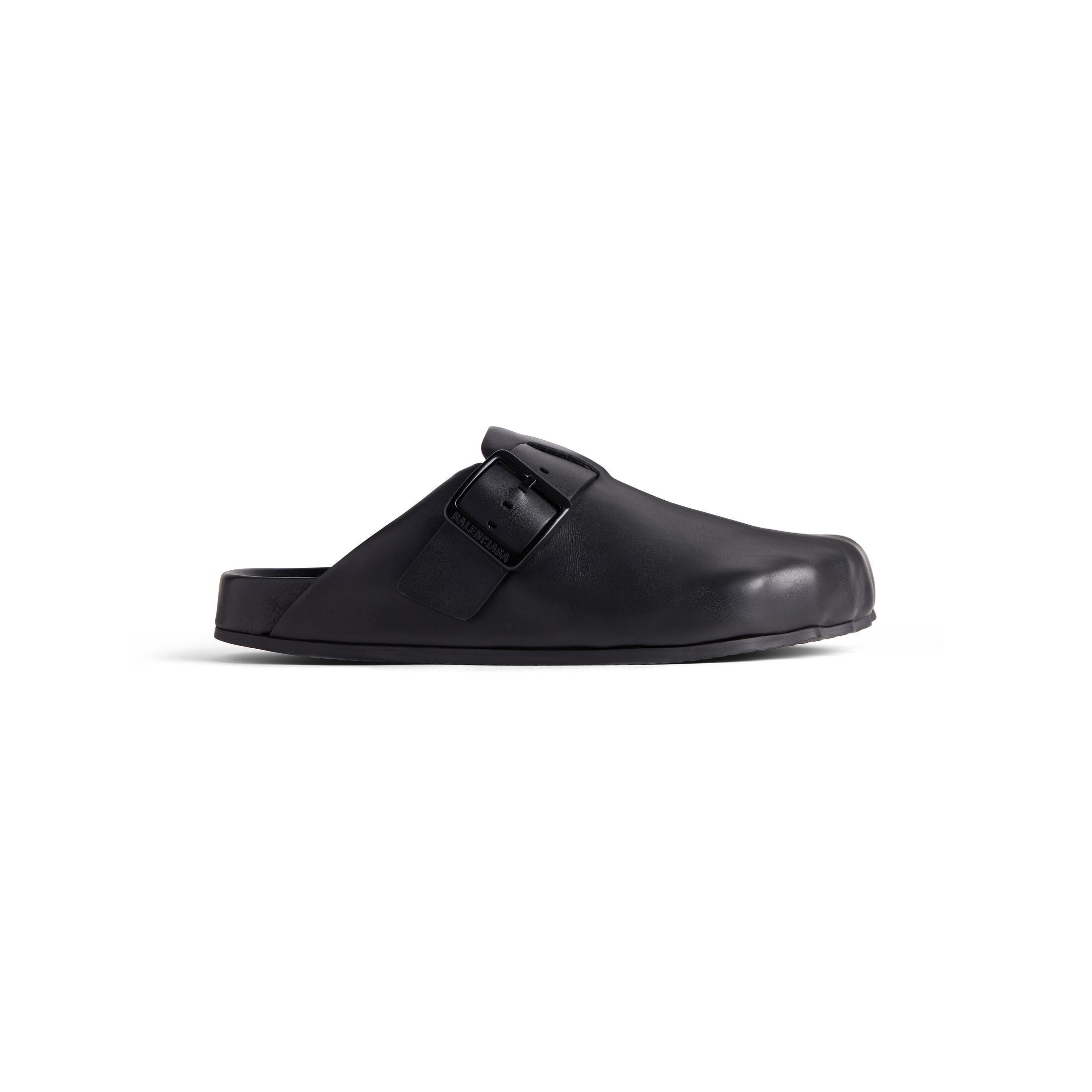 image of Balenciaga Sunday Mule Shoes Leather in Black, Women's (Size 7)
