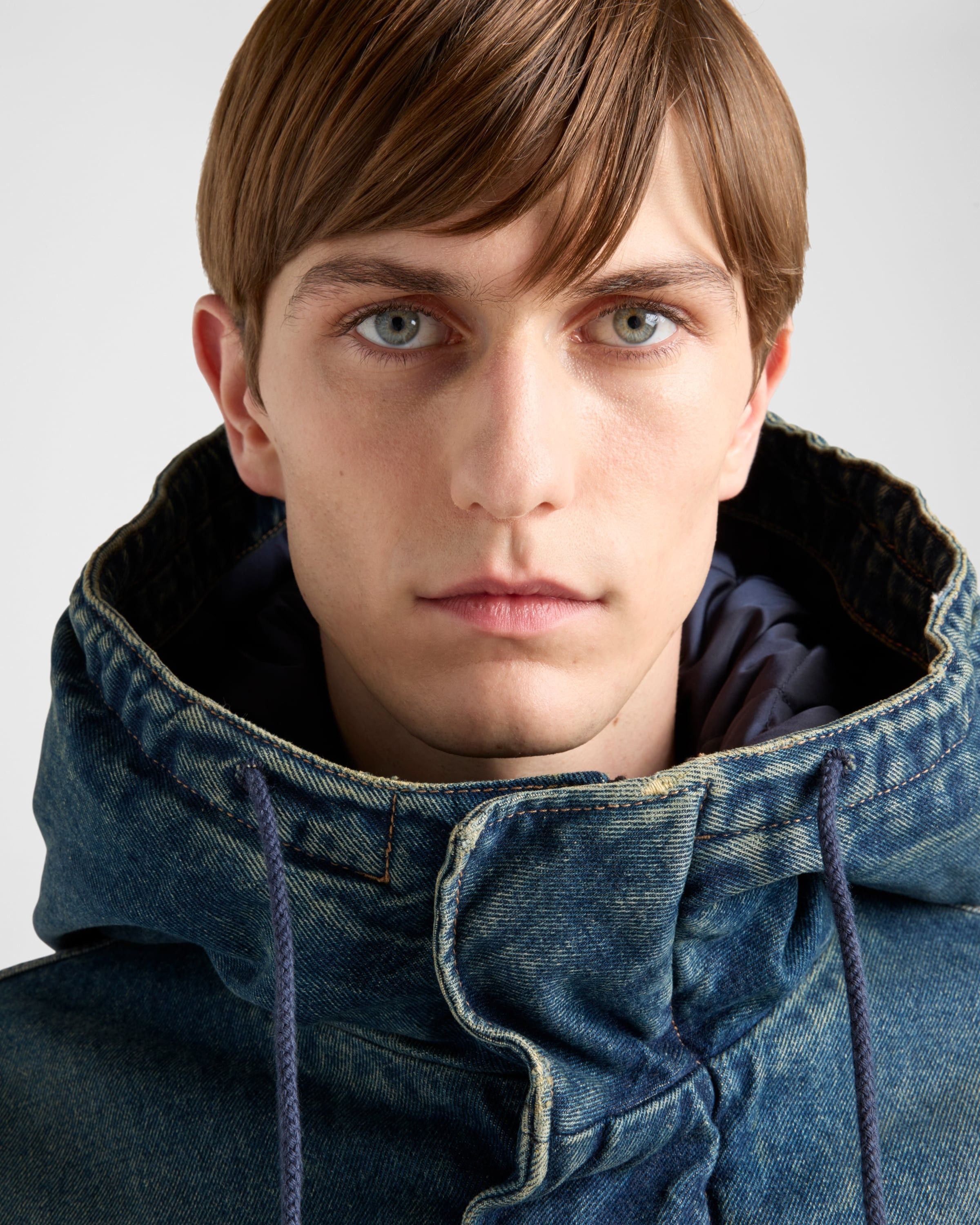 Prada o1bcso1str1025 Padded Denim Jacket in Blue Size US S / EU 44-46 / 1 - 4 Thumbnail